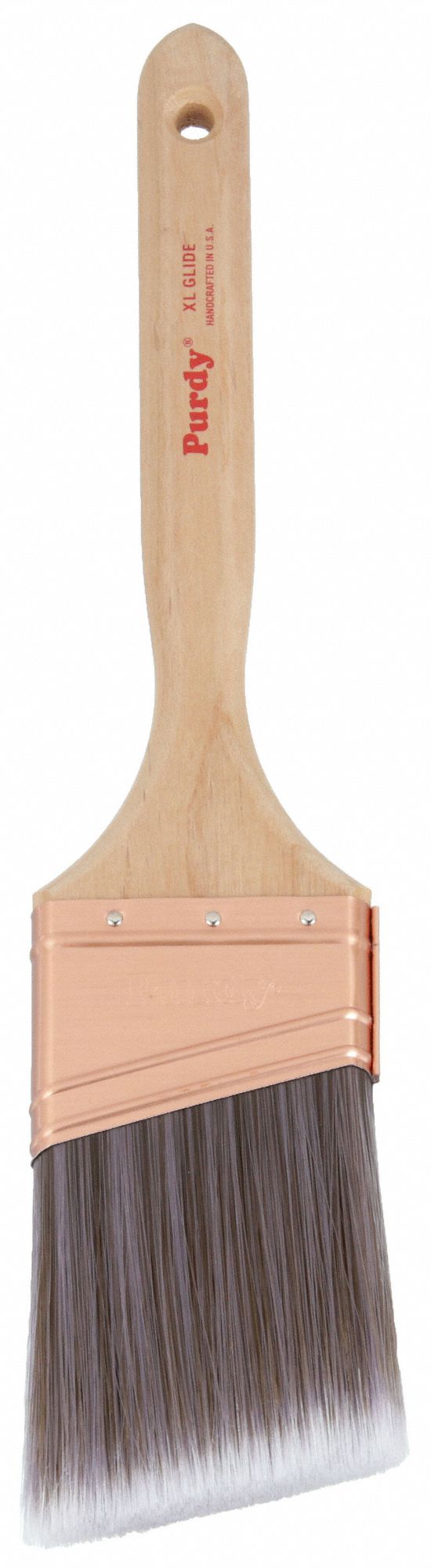 Paint Brush: Angle Sash Brush, 2 1/2 in, Synthetic, Polyester/Nylon