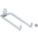 DOUBLE ROD PEGBOARD HOOK, ⅛ IN/1/4 IN PEG HOLE, SCREW-IN, SURFACE, SILVER, 10 PK