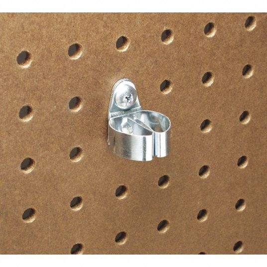 DURAHOOK Steel Standard Spring Clip, Screw In Mounting Type, Silver, Finish Bright Zinc 6YB57