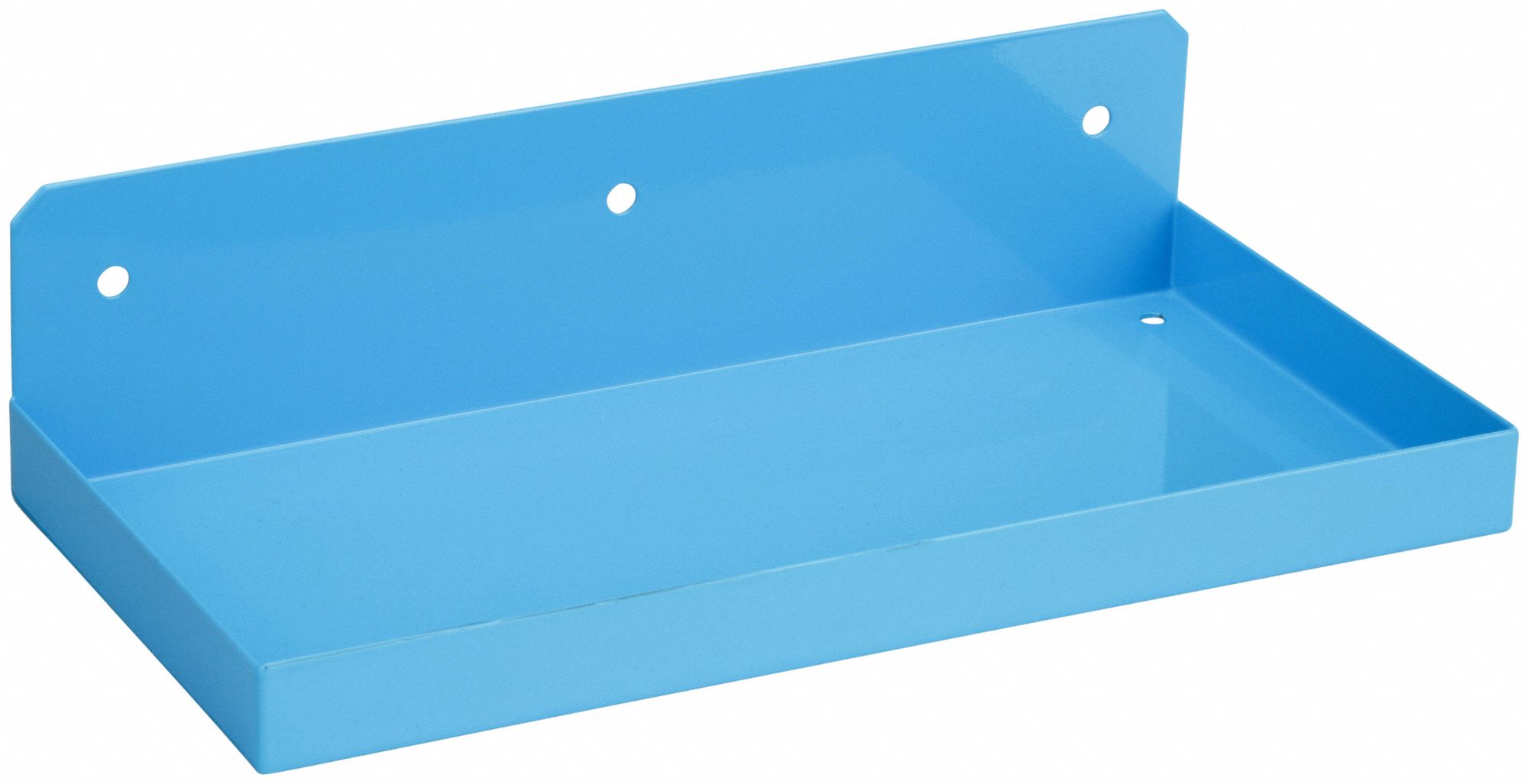 PEGBOARD SHELF TRAY, 6 IN X 12 IN X 3 IN, SCREW-IN, SURFACE, BLUE, STEEL