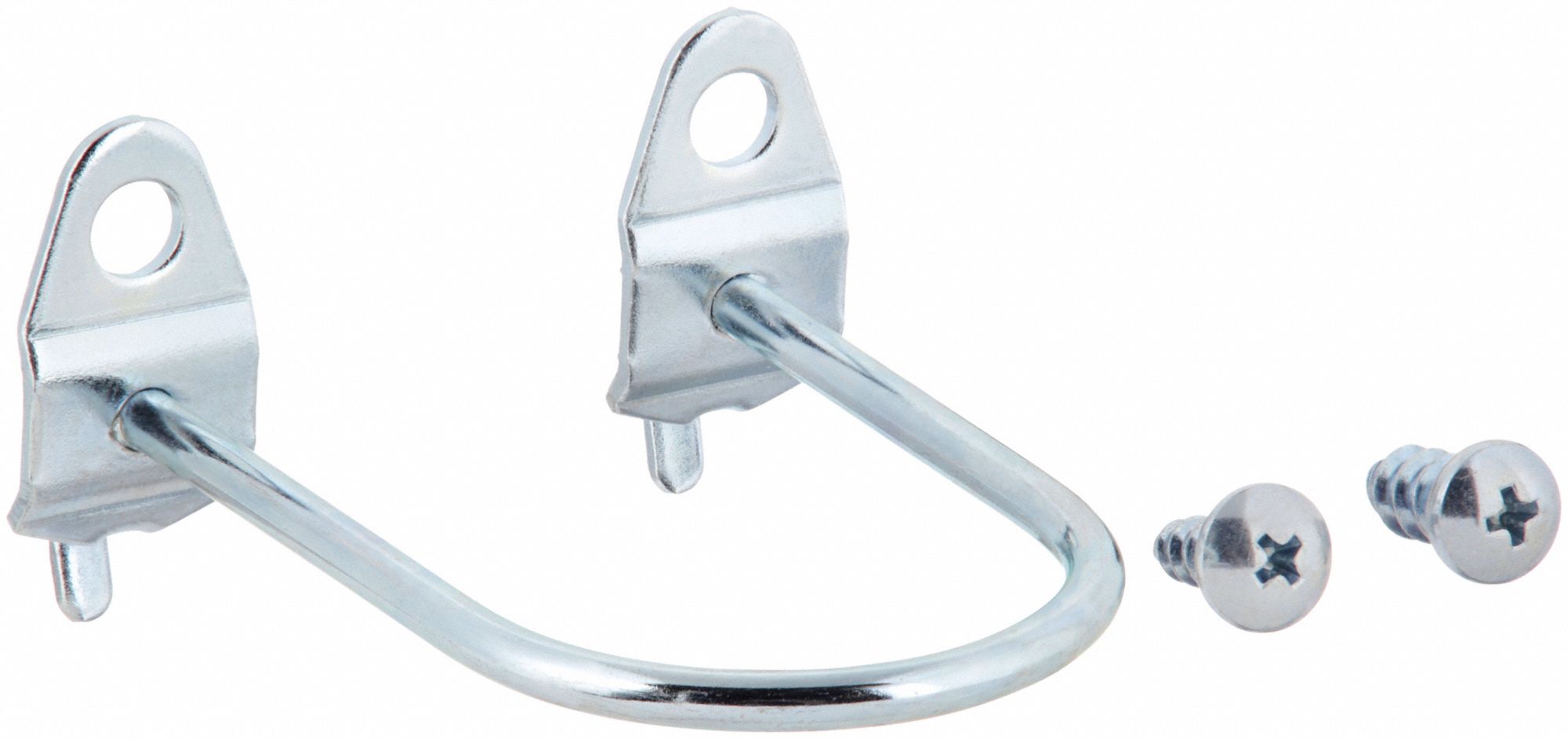 U-Shaped Pegboard Hook: 1/8 in_1/4 in Peg Hole, For 1 in Pegboard Hole Spacing, 5 PK