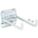 DOUBLE ROD PEGBOARD HOOK, 4½ IN X 2¼ IN, SCREW-IN, SURFACE, SILVER