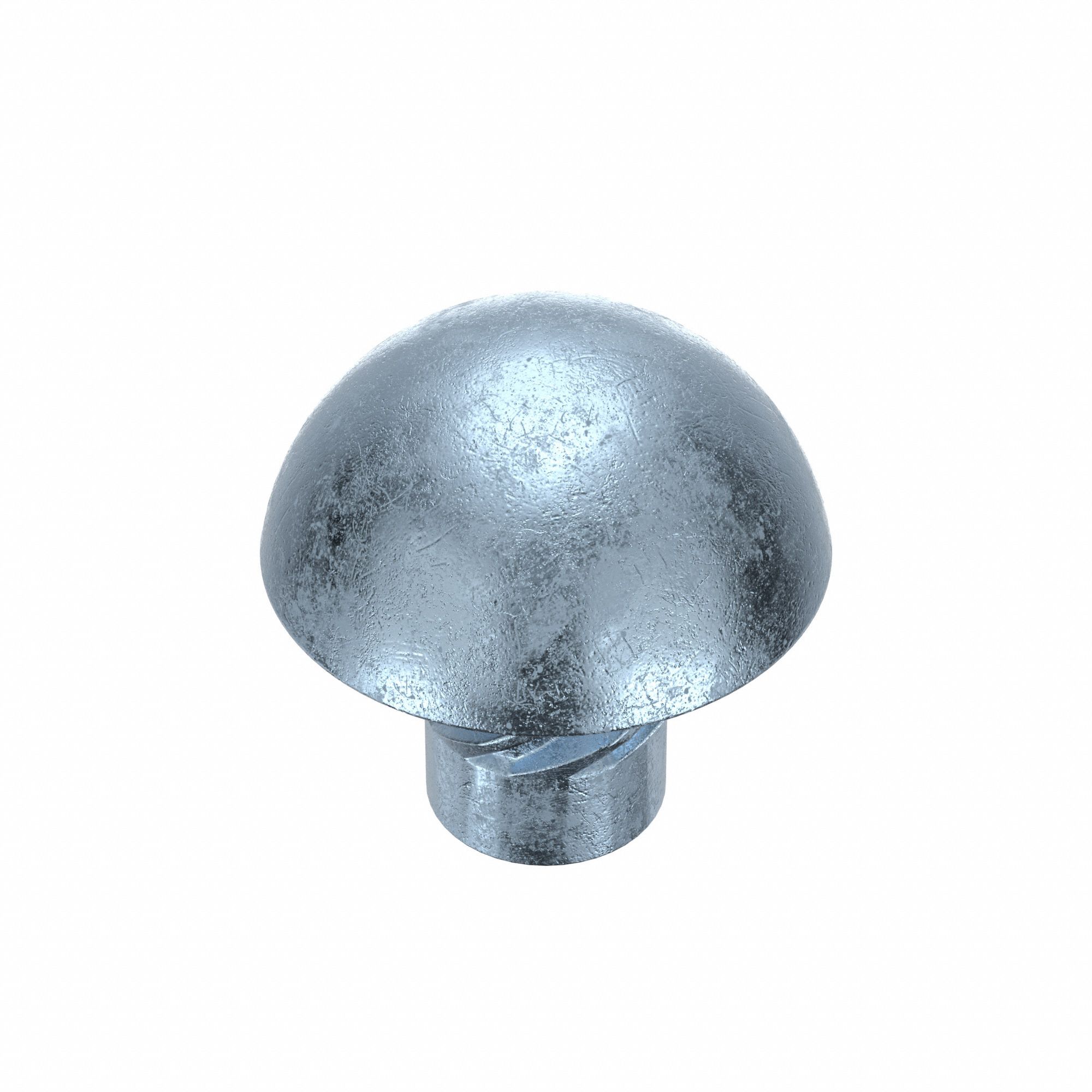 U-Drive Screw: 7/64 in Shoulder Dia, 1/8 in Lg, Round, Type U, Steel, Zinc Plated, 0.094 in Head Ht