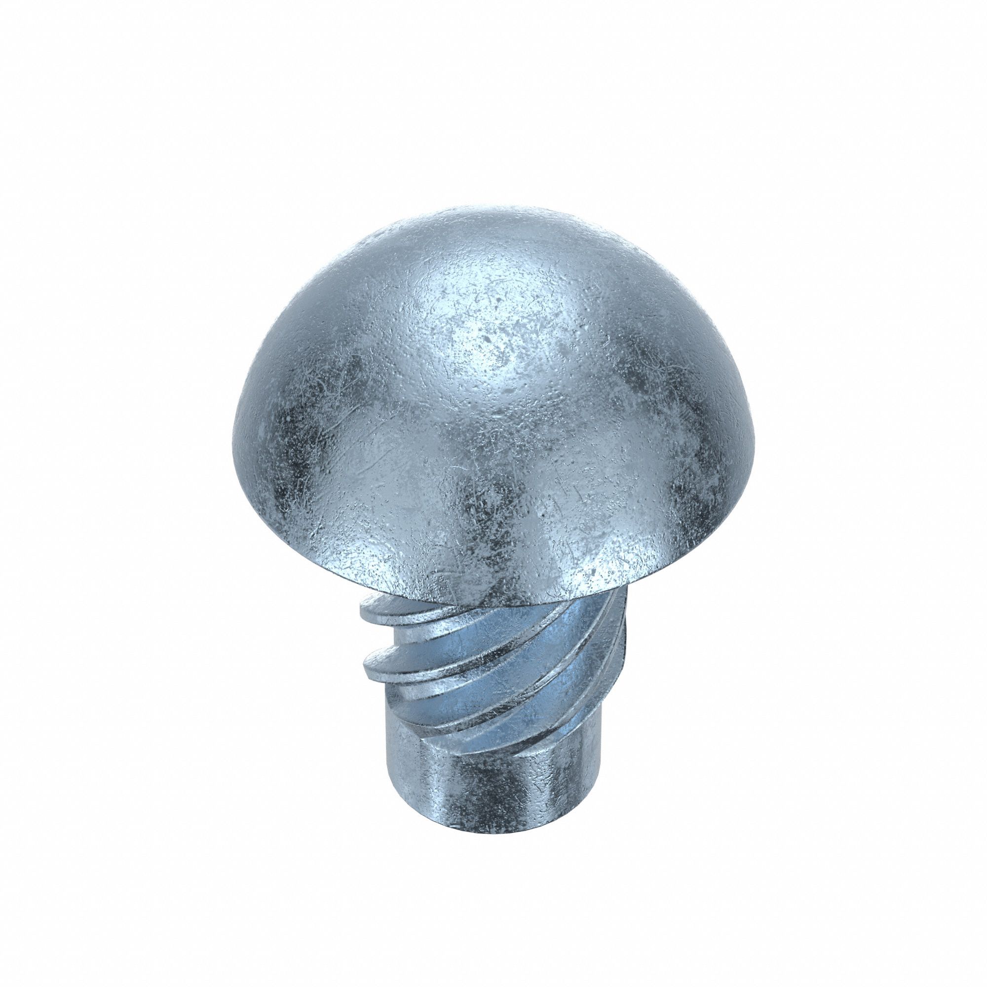 U-Drive Screw: 7/64 in Shoulder Dia, 3/16 in Lg, Round, Type U, Steel, Zinc Plated, 0.094 in Head Ht