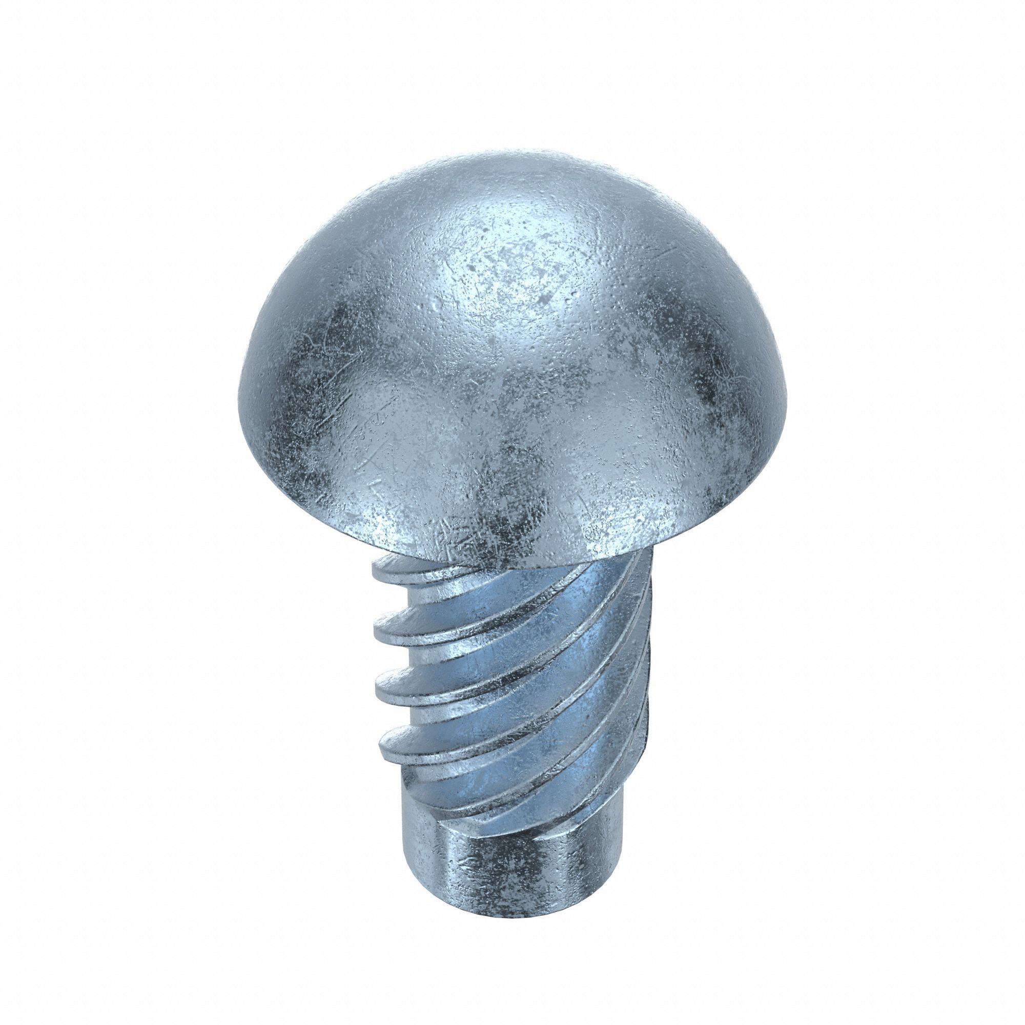 U-Drive Screw: 7/64 in Shoulder Dia, 1/4 in Lg, Round, Type U, Steel, Zinc Plated, 0.094 in Head Ht