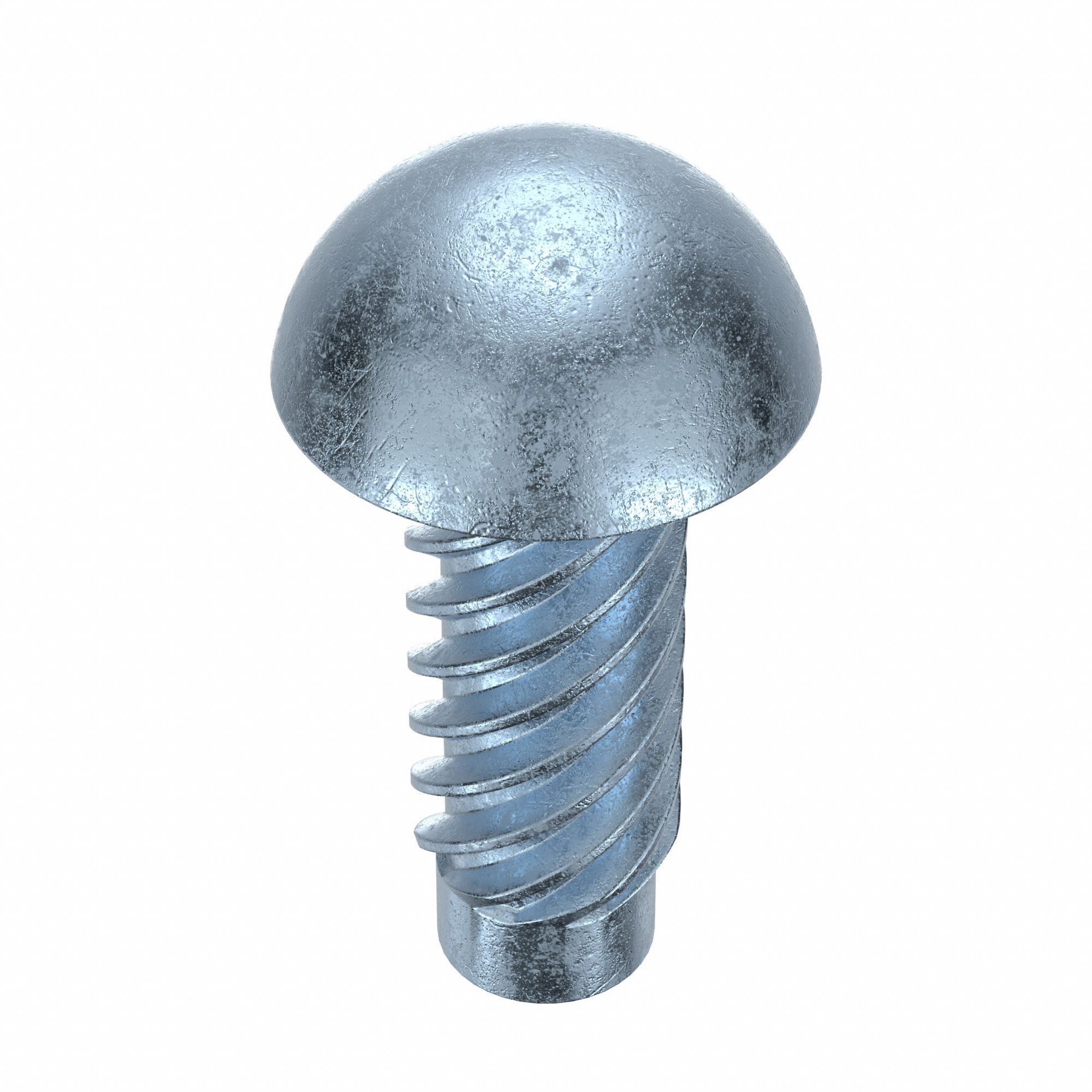 U-Drive Screw: 7/64 in Shoulder Dia, 5/16 in Lg, Round, Type U, Steel, Zinc Plated, 0.094 in Head Ht
