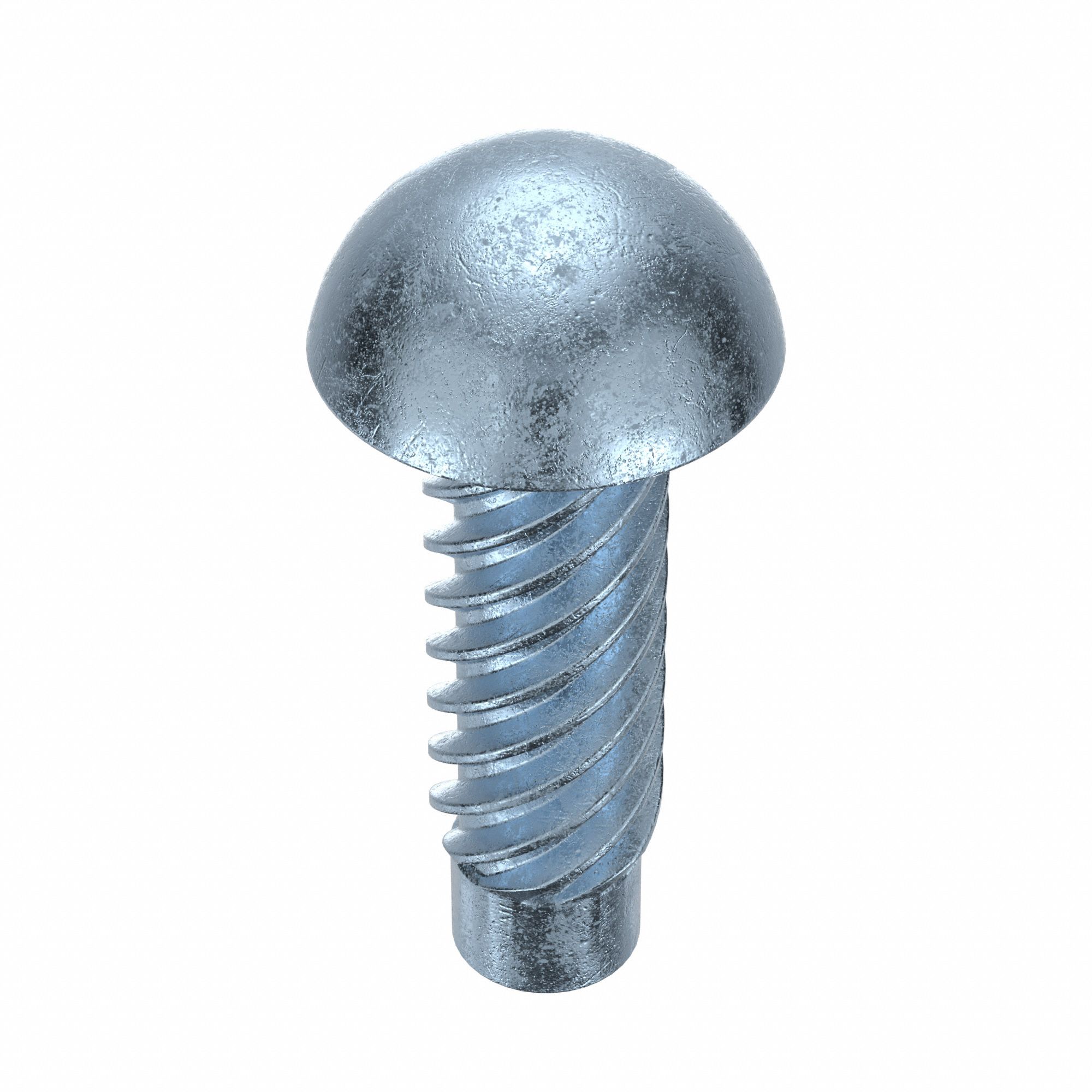 U-Drive Screw: 7/64 in Shoulder Dia, 3/8 in Lg, Round, Type U, Steel, Zinc Plated, 0.094 in Head Ht
