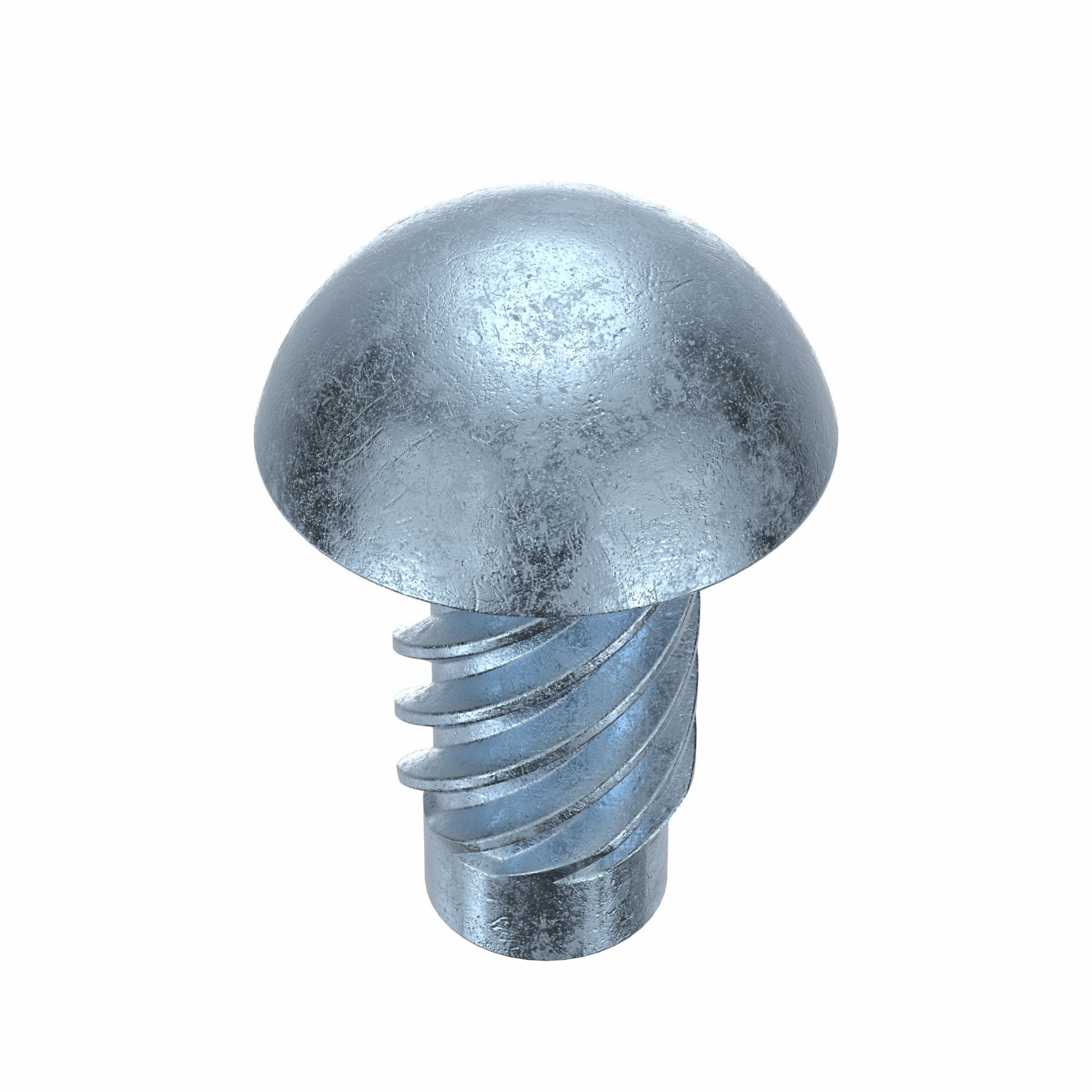 U-Drive Screw: 1/8 in Shoulder Dia, 1/4 in Lg, Round, Type U, Steel, Zinc Plated, 0.094 in Head Ht
