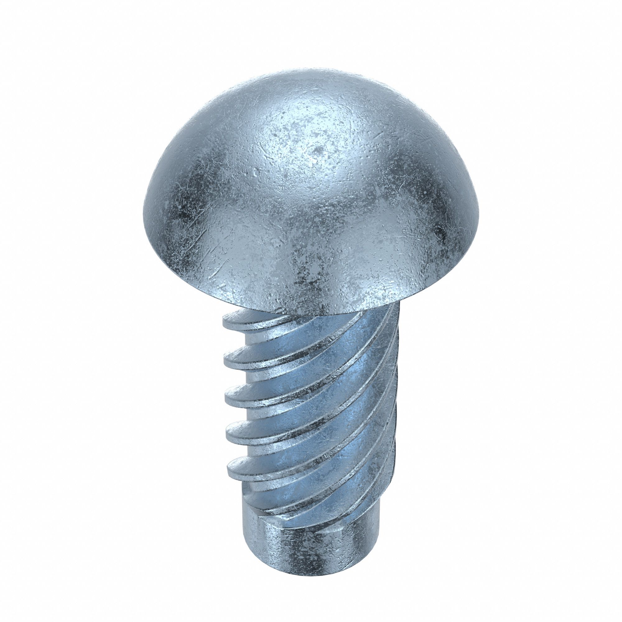 U-Drive Screw: 1/8 in Shoulder Dia, 5/16 in Lg, Round, Type U, Steel, Zinc Plated, 0.094 in Head Ht