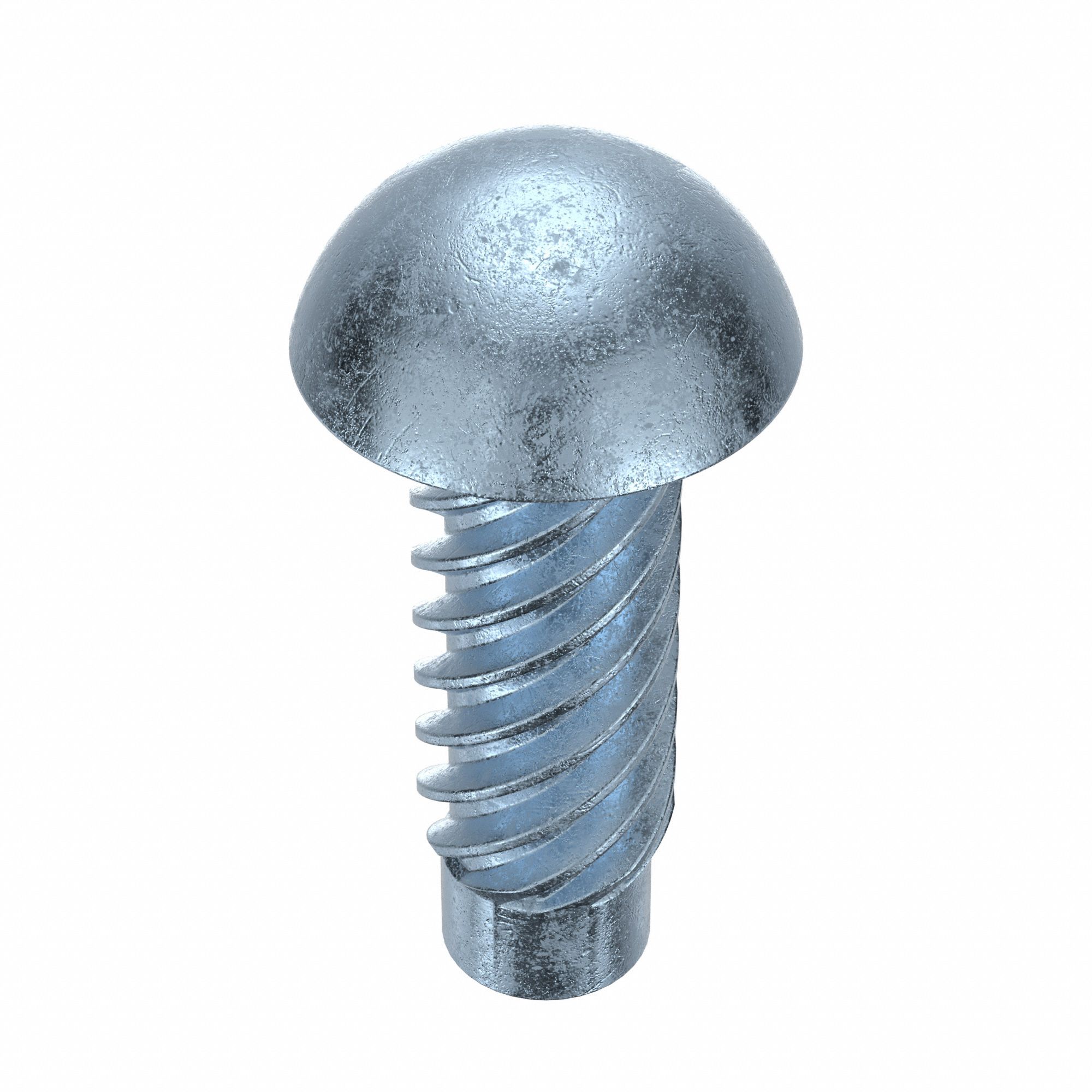 U-Drive Screw: 1/8 in Shoulder Dia, 3/8 in Lg, Round, Type U, Steel, Zinc Plated, 0.094 in Head Ht