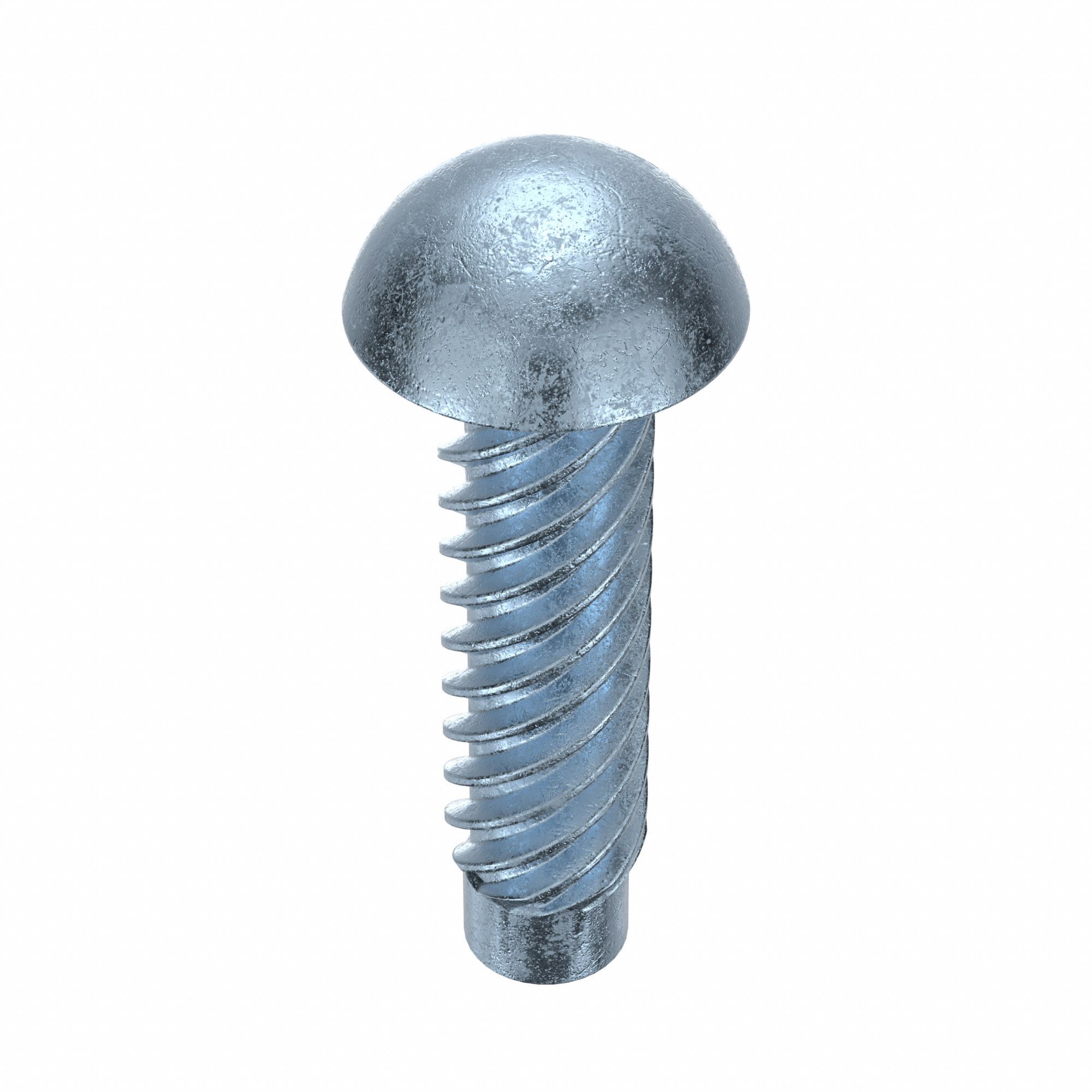 U-Drive Screw: 1/8 in Shoulder Dia, 1/2 in Lg, Round, Type U, Steel, Zinc Plated, 0.094 in Head Ht