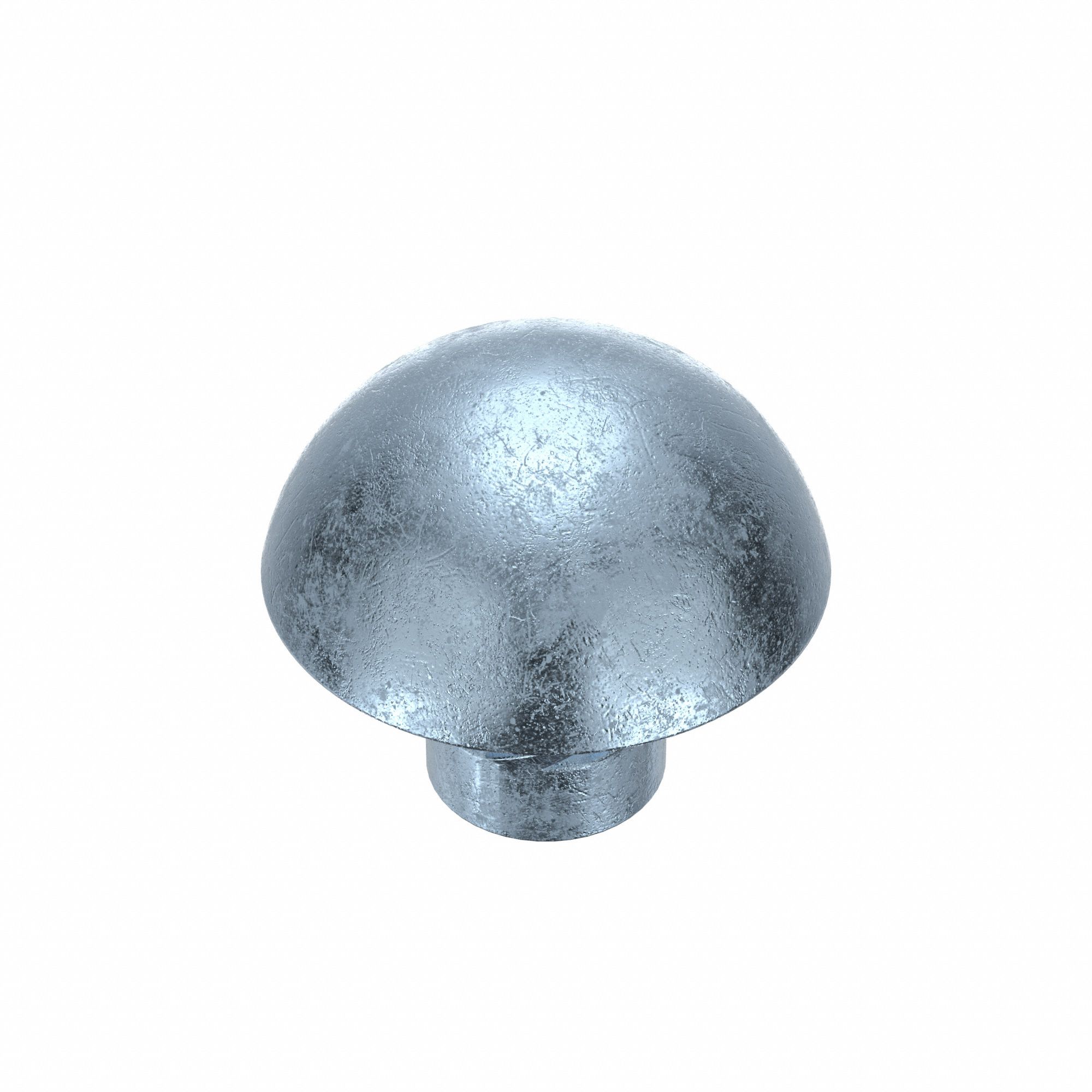 U-Drive Screw: 9/64 in Shoulder Dia, 1/8 in Lg, Round, Type U, Steel, Zinc Plated, 0.109 in Head Ht