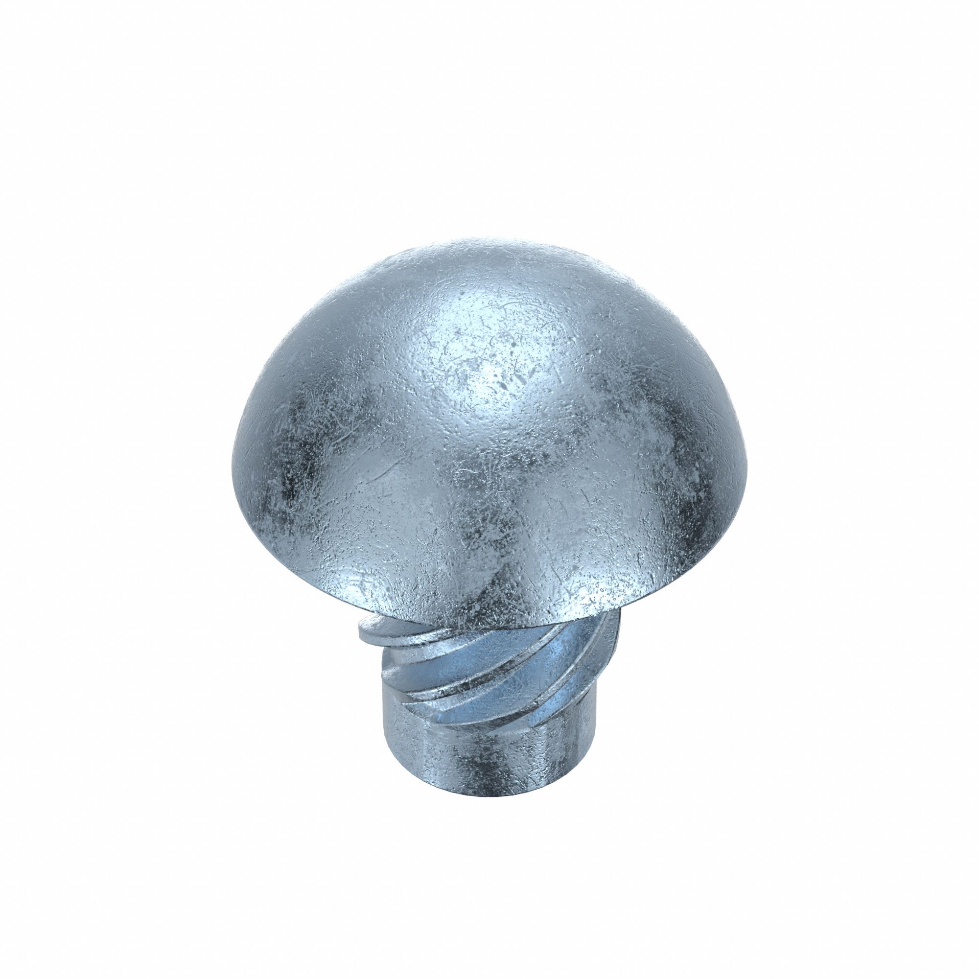 U-Drive Screw: 9/64 in Shoulder Dia, 3/16 in Lg, Round, Type U, Steel, Zinc Plated, 0.109 in Head Ht