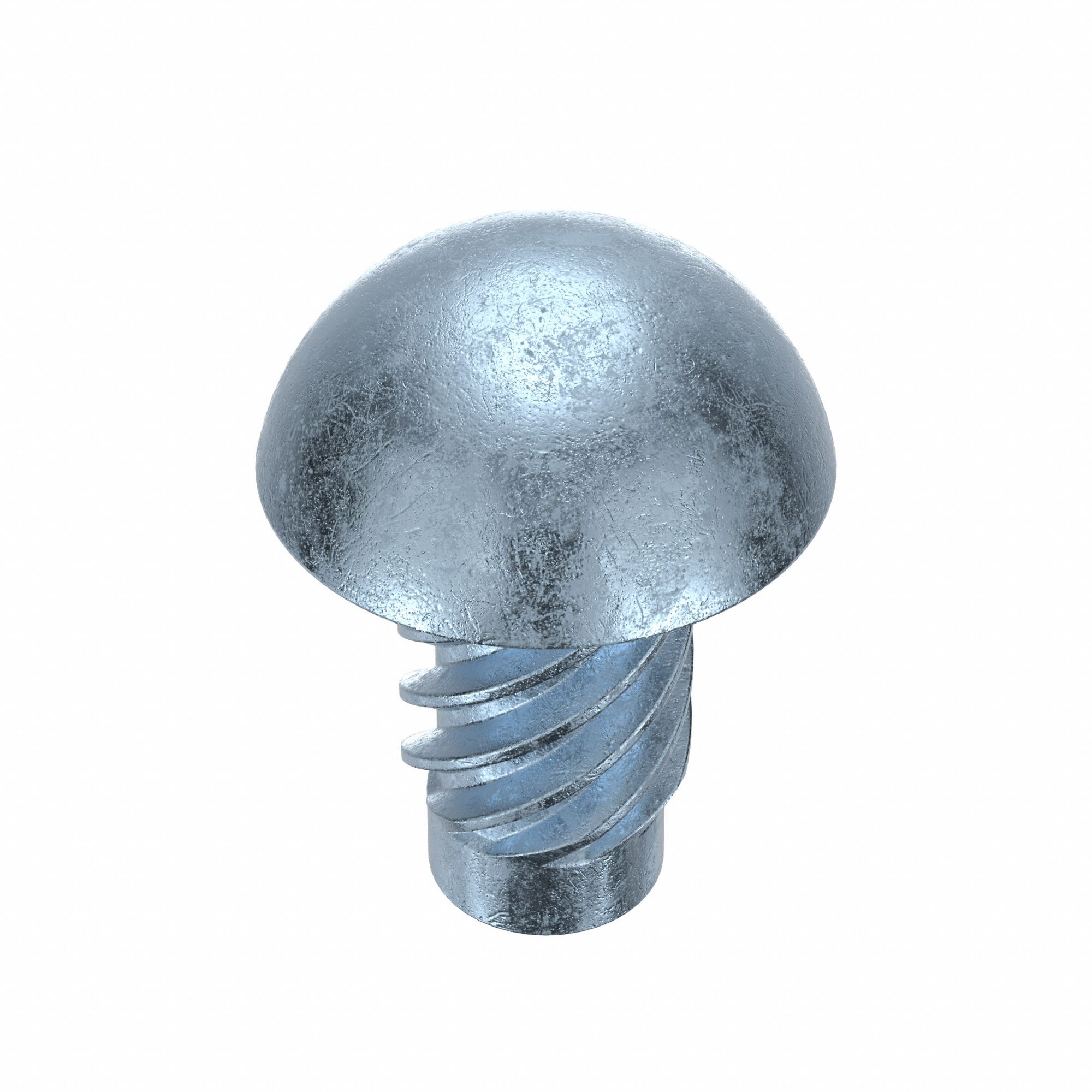 U-Drive Screw: 9/64 in Shoulder Dia, 1/4 in Lg, Round, Type U, Steel, Zinc Plated, 0.109 in Head Ht