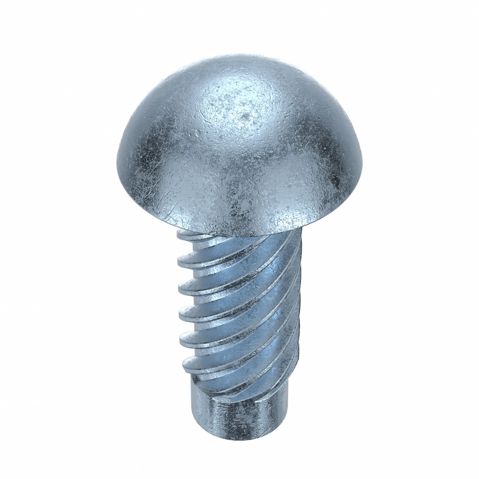 U-Drive Screw: 9/64 in Shoulder Dia, 3/8 in Lg, Round, Type U, Steel, Zinc Plated, 0.109 in Head Ht
