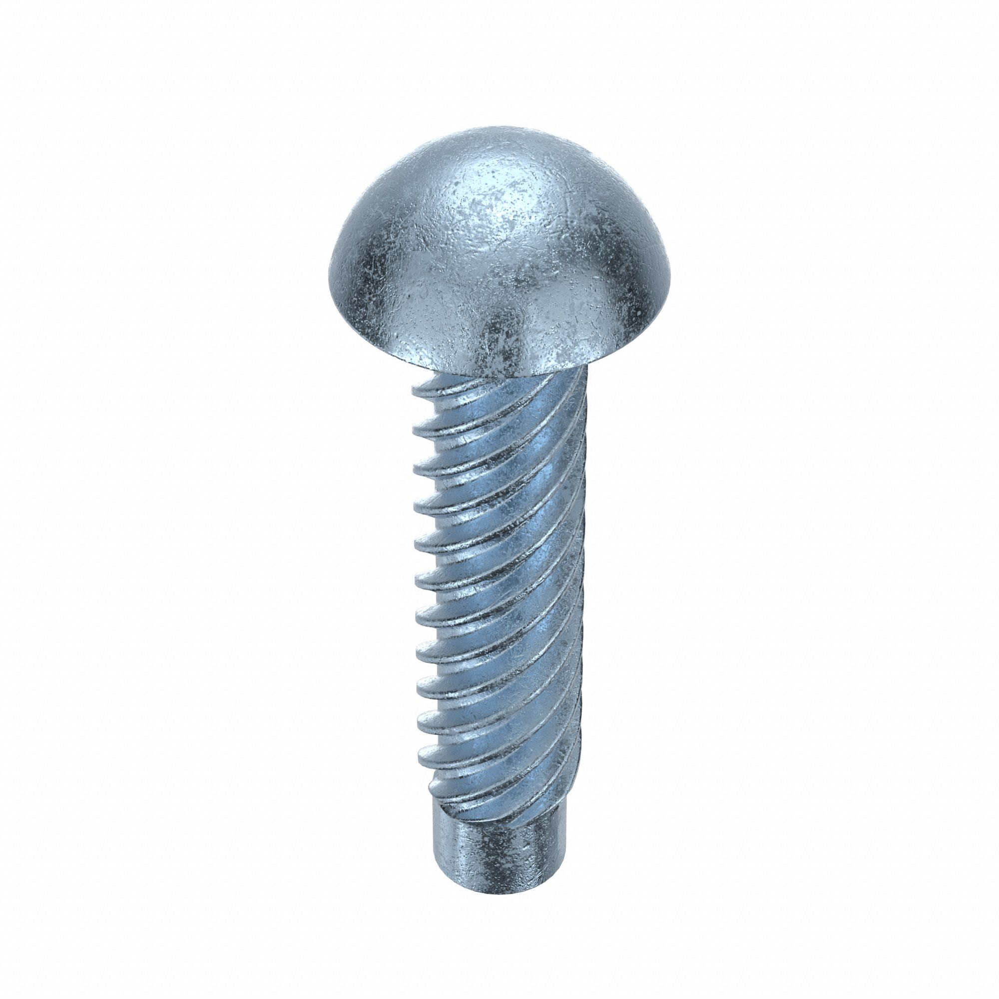 U-Drive Screw: 9/64 in Shoulder Dia, 5/8 in Lg, Round, Type U, Steel, Zinc Plated, 0.109 in Head Ht