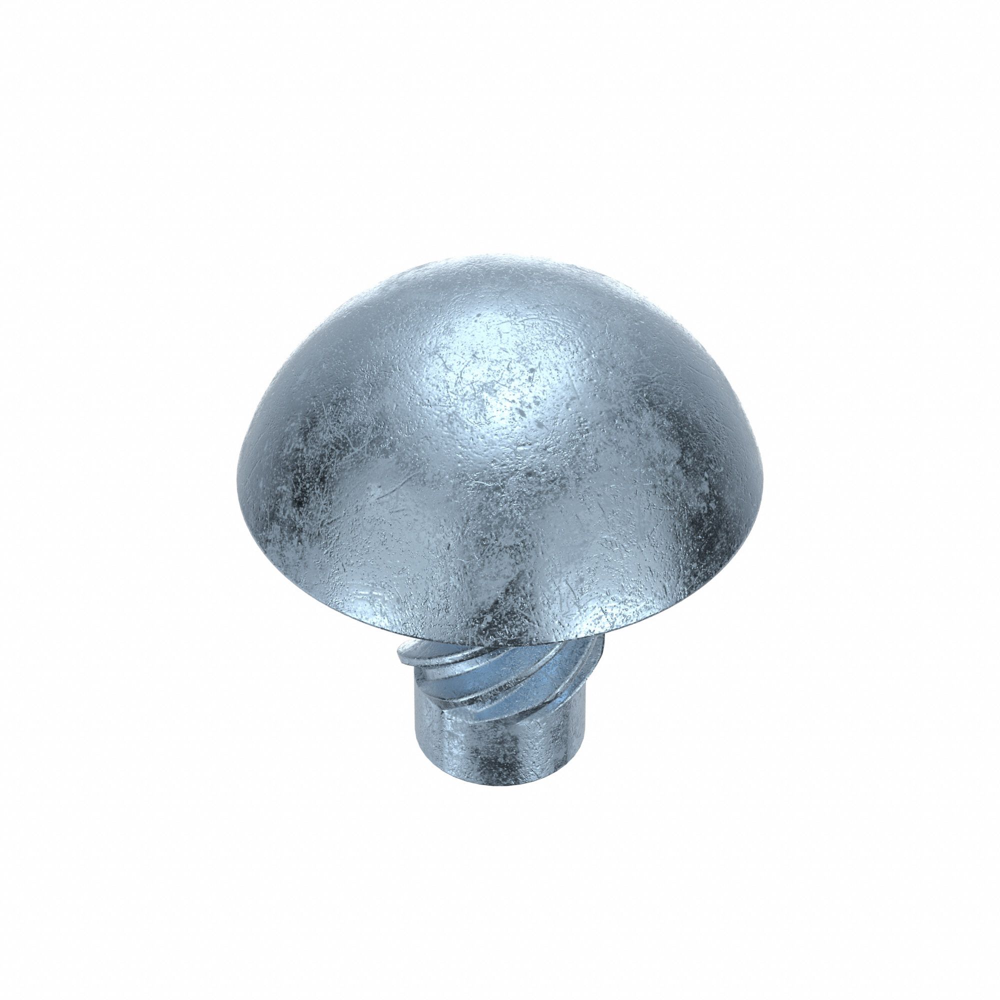 U-Drive Screw: 7/64 in Shoulder Dia, 3/16 in Lg, Round, Type U, Steel, Zinc Plated, 0.109 in Head Ht