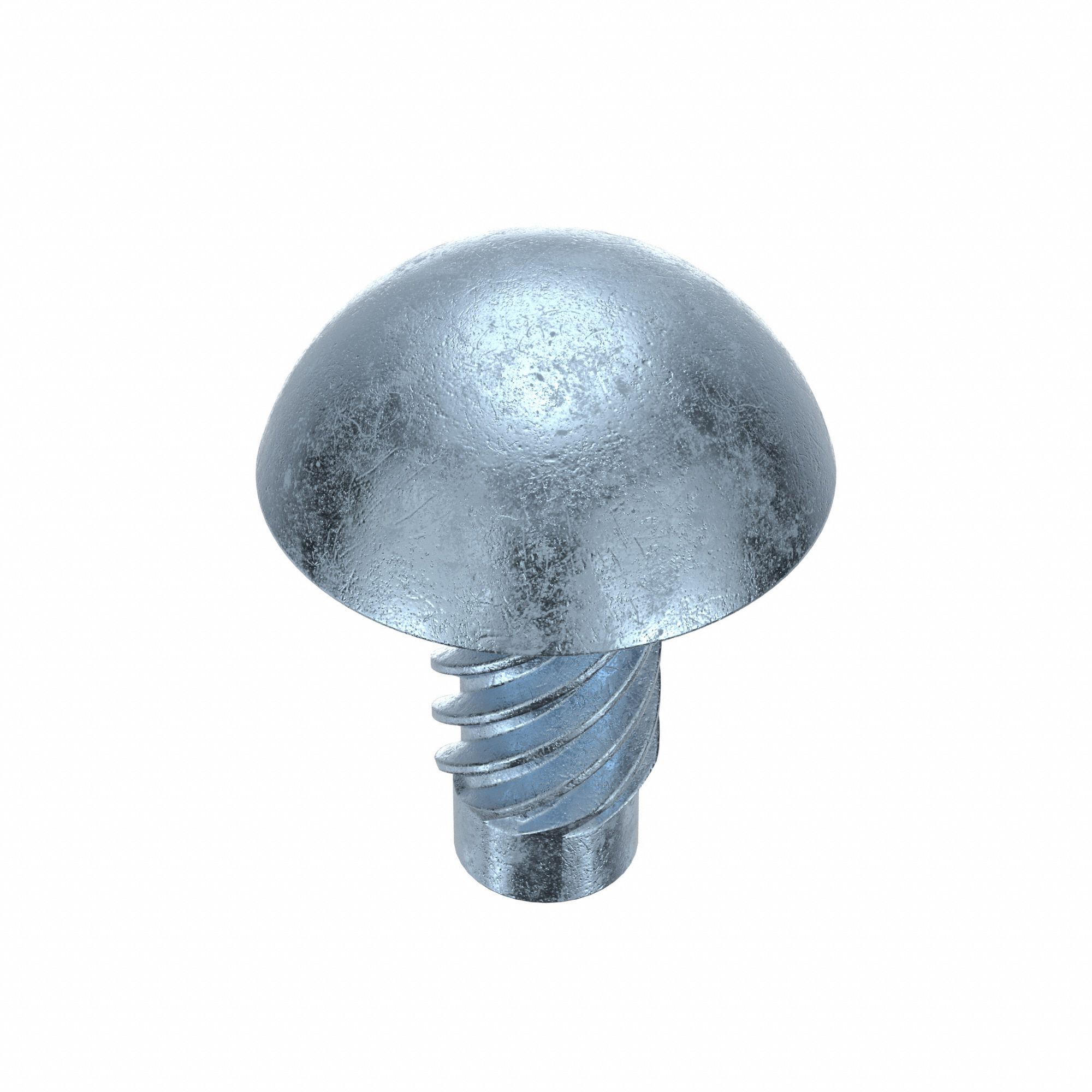 U-Drive Screw: 7/64 in Shoulder Dia, 1/4 in Lg, Round, Type U, Steel, Zinc Plated, 0.109 in Head Ht