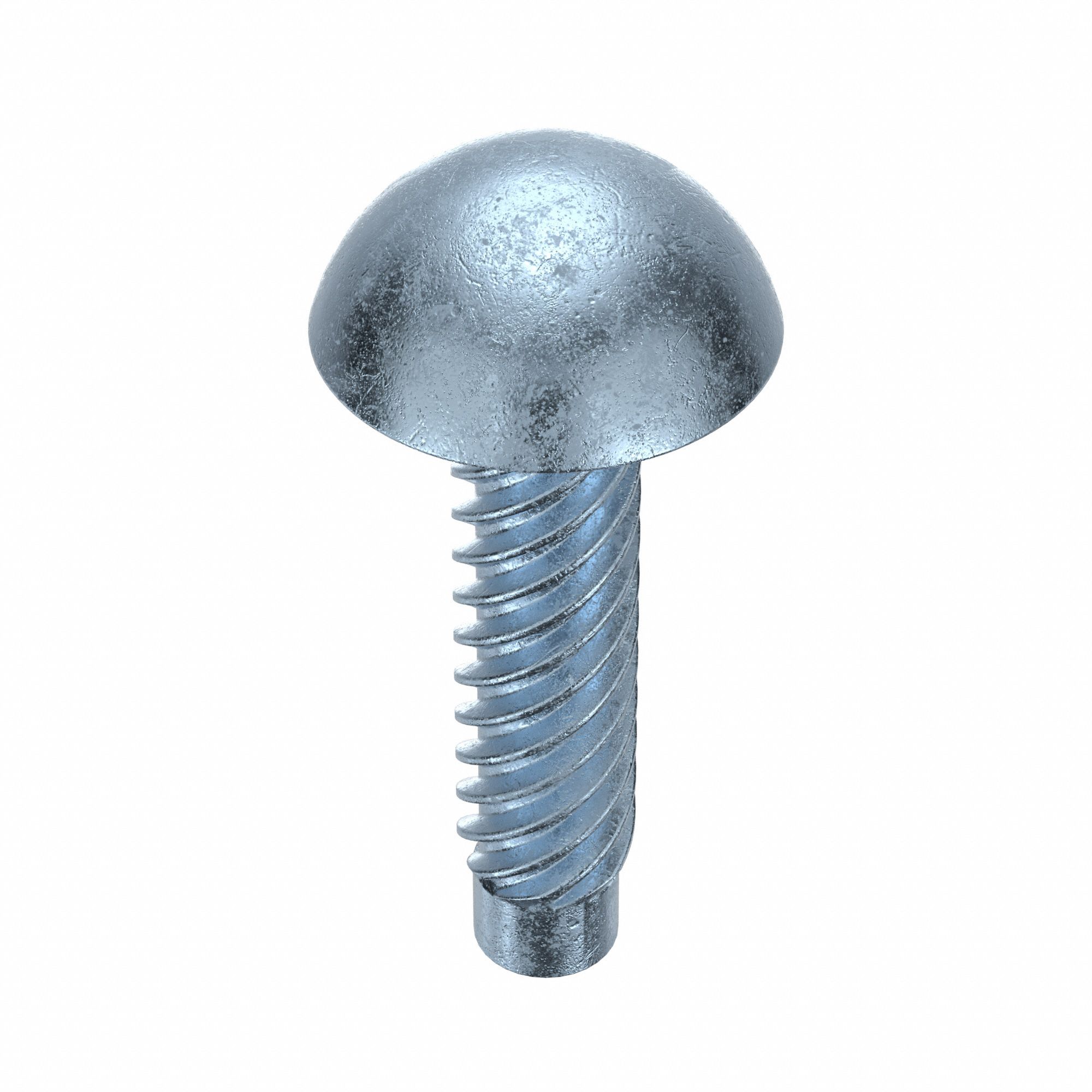 U-Drive Screw: 7/64 in Shoulder Dia, 1/2 in Lg, Round, Type U, Steel, Zinc Plated, 0.109 in Head Ht