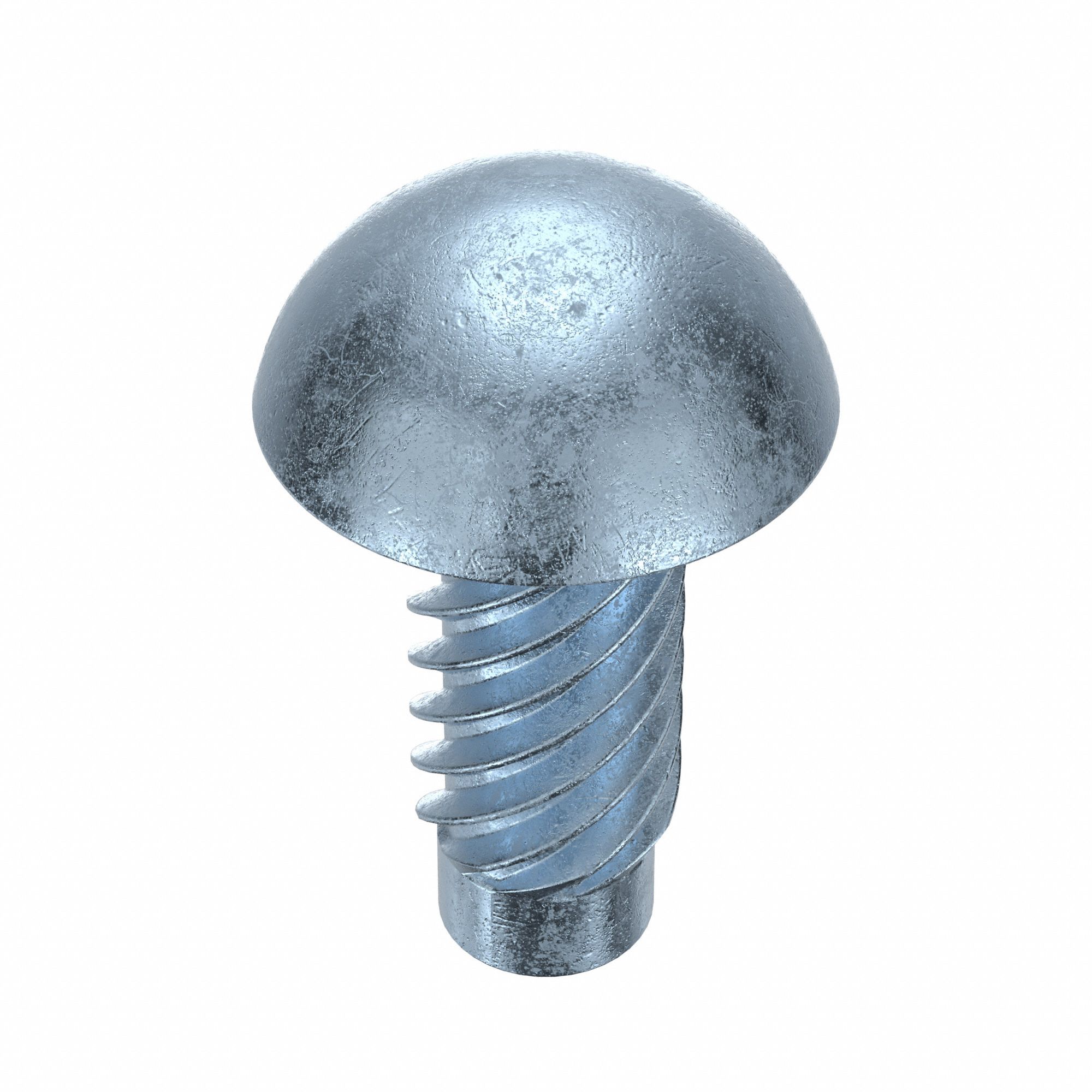 U-Drive Screw: 5/32 in Shoulder Dia, 3/8 in Lg, Round, Type U, Steel, Zinc Plated, 0.125 in Head Ht
