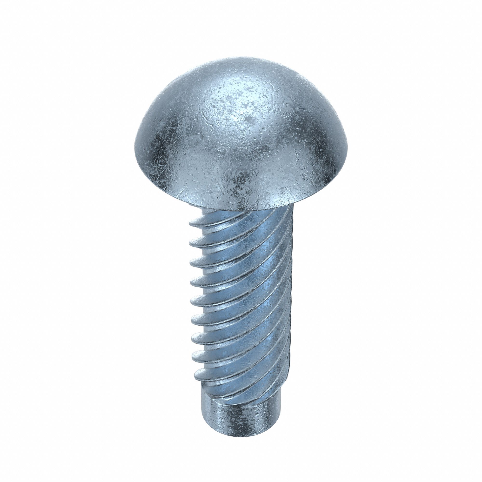U-Drive Screw: 3/16 in Shoulder Dia, 5/8 in Lg, Round, Type U, Steel, Zinc Plated, 0.141 in Head Ht