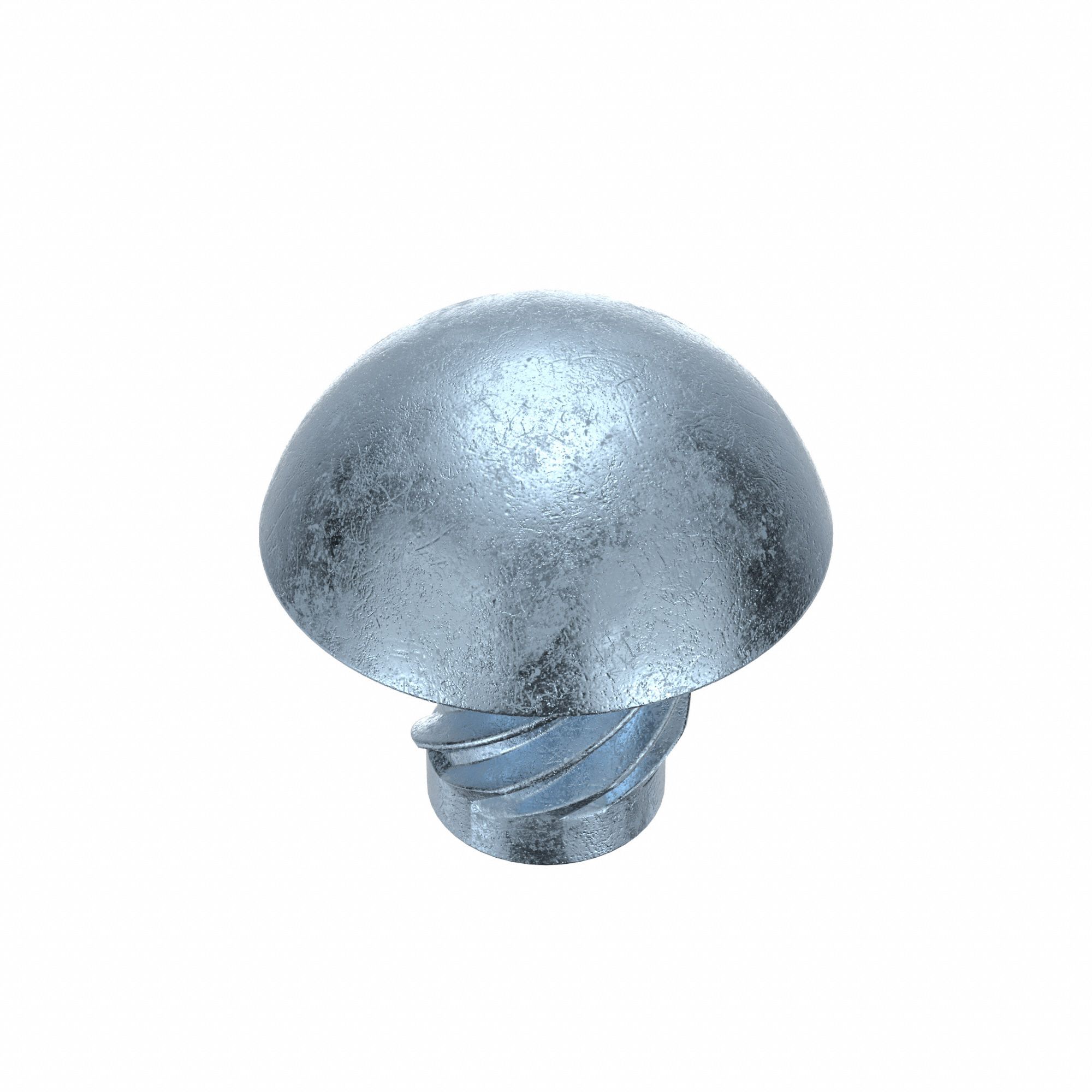 U-Drive Screw: 7/32 in Shoulder Dia, 1/4 in Lg, Round, Type U, Steel, Zinc Plated, 0.156 in Head Ht