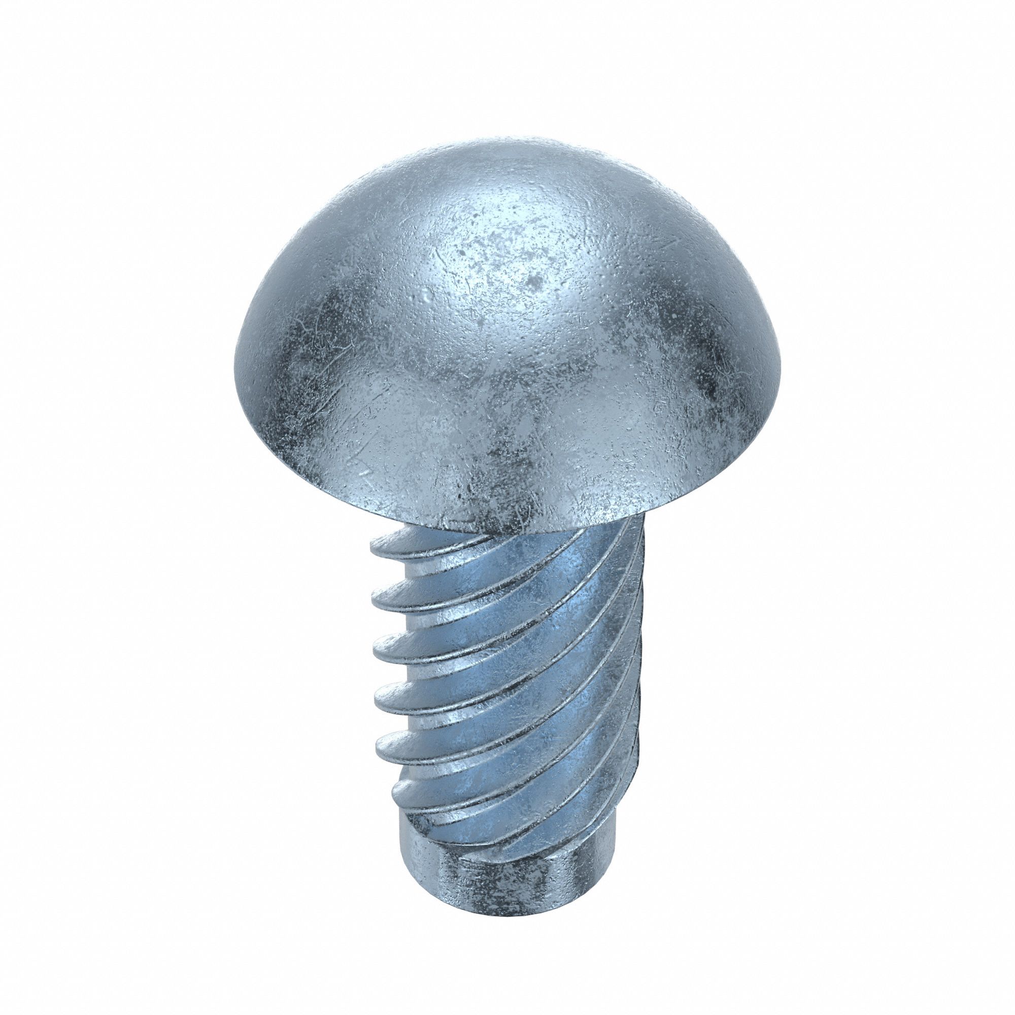 U-Drive Screw: 7/32 in Shoulder Dia, 1/2 in Lg, Round, Type U, Steel, Zinc Plated, 0.156 in Head Ht