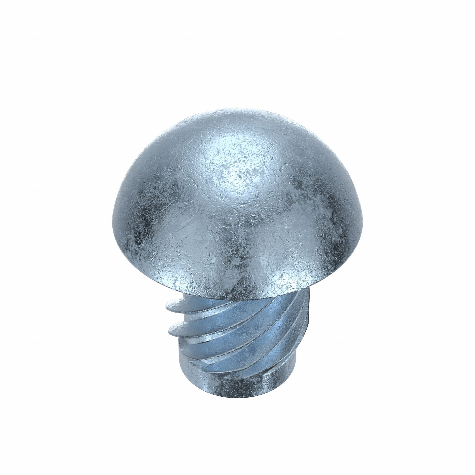 U-Drive Screw: 1/4 in Shoulder Dia, 5/16 in Lg, Round, Type U, Steel, Zinc Plated, 0.172 in Head Ht