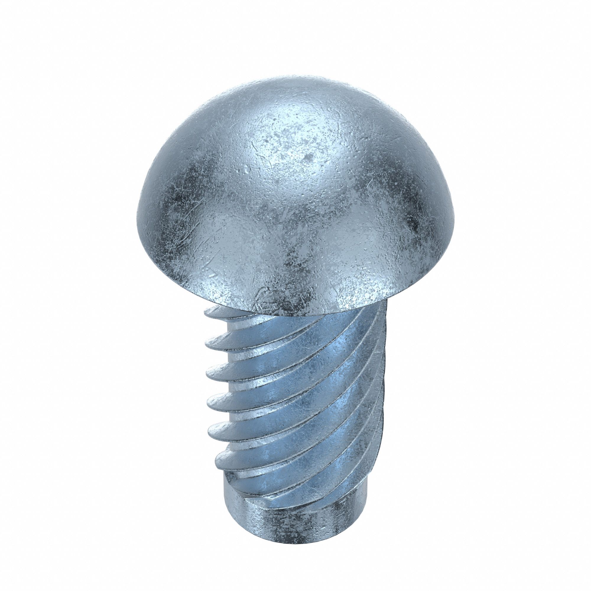 U-Drive Screw: 1/4 in Shoulder Dia, 1/2 in Lg, Round, Type U, Steel, Zinc Plated, 0.172 in Head Ht