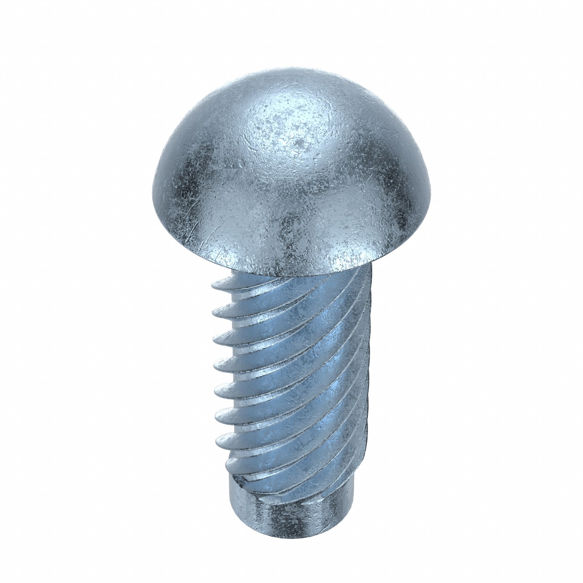U-Drive Screw: 1/4 in Shoulder Dia, 5/8 in Lg, Round, Type U, Steel, Zinc Plated, 0.172 in Head Ht