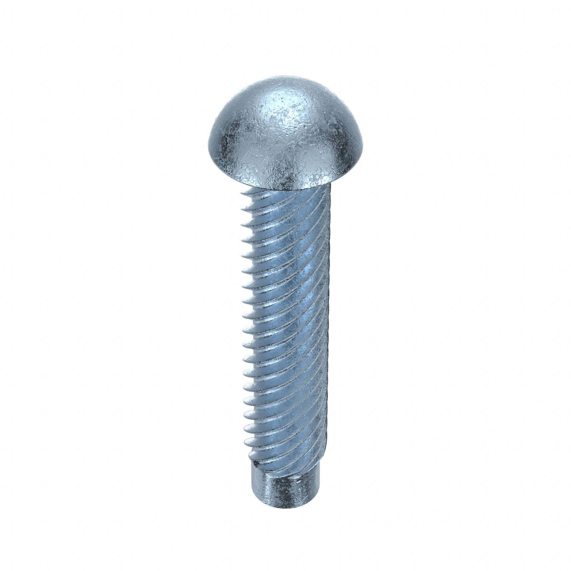 U-Drive Screw: 1/4 in Shoulder Dia, 1 1/4 in Lg, Round, Type U, Steel, Zinc Plated, 0.172 in Head Ht