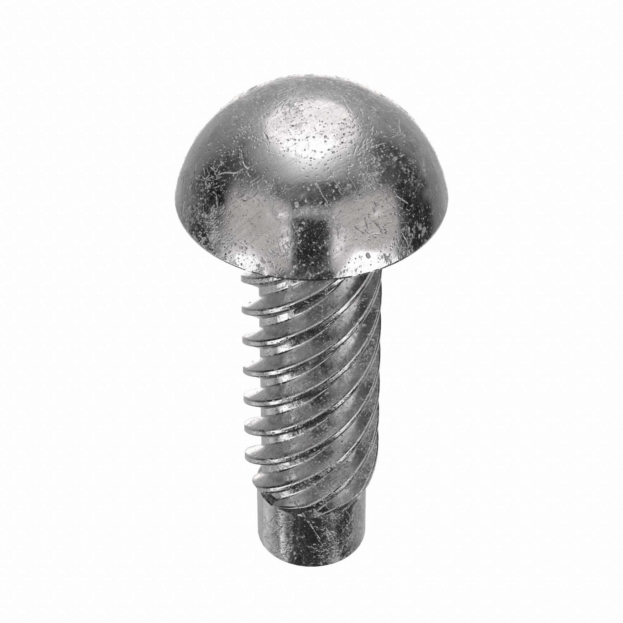 U-Drive Screw: 7/64 in Shoulder Dia, 3/8 in Lg, Round, Type U, 18-8 Stainless Steel, Plain