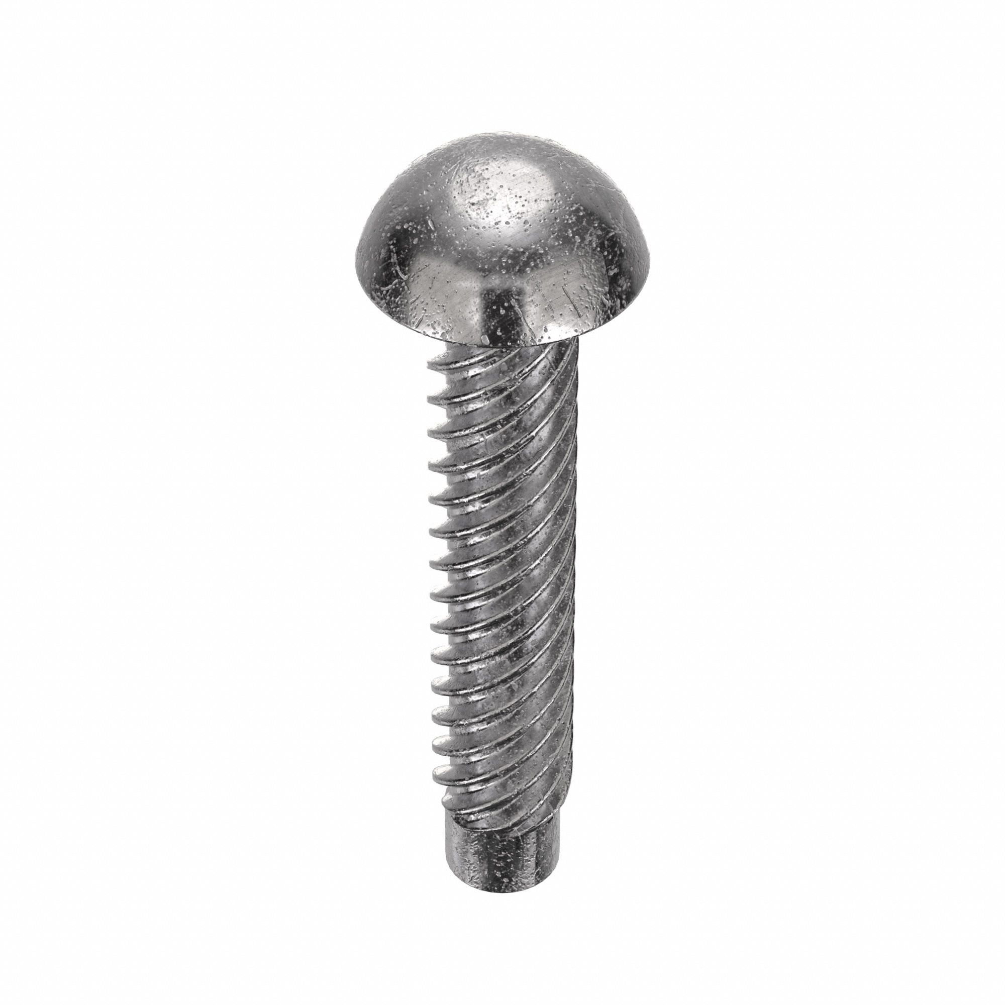 U-Drive Screw: 9/64 in Shoulder Dia, 3/4 in Lg, Round, Type U, 18-8 Stainless Steel, Plain