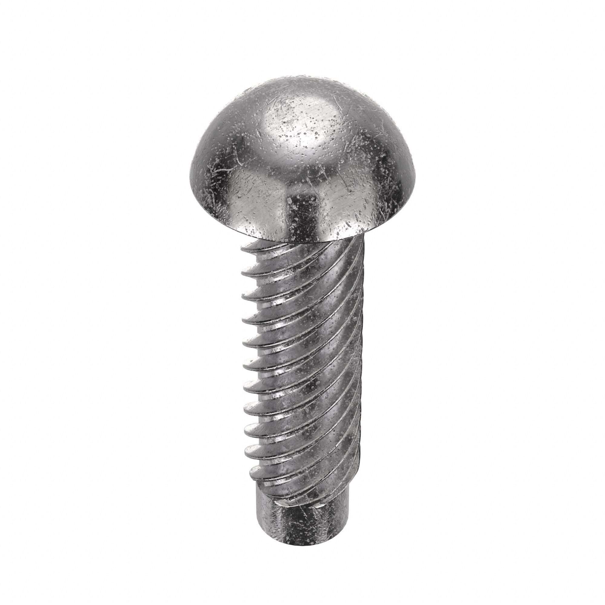U-Drive Screw: 11/64 in Shoulder Dia, 5/8 in Lg, Round, Type U, 18-8 Stainless Steel, Plain