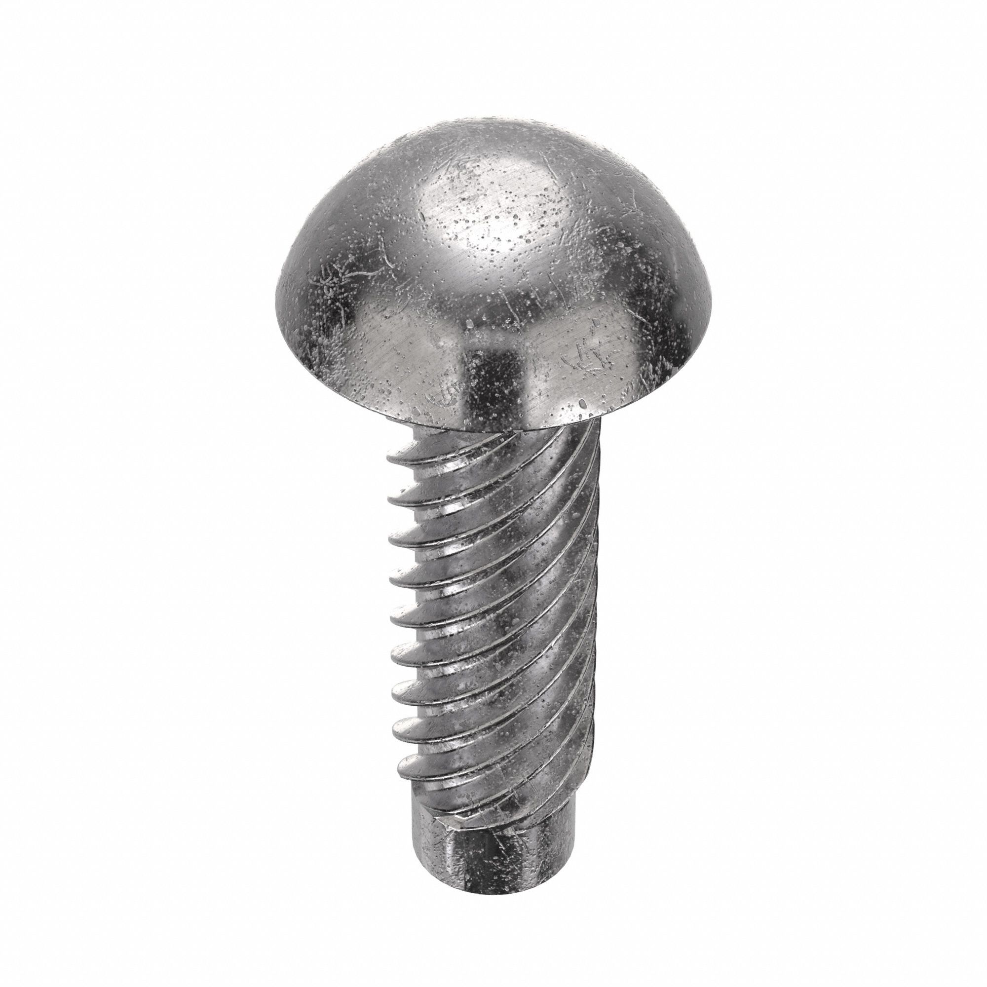 U-Drive Screw: 3/16 in Shoulder Dia, 5/8 in Lg, Round, Type U, 18-8 Stainless Steel, Plain