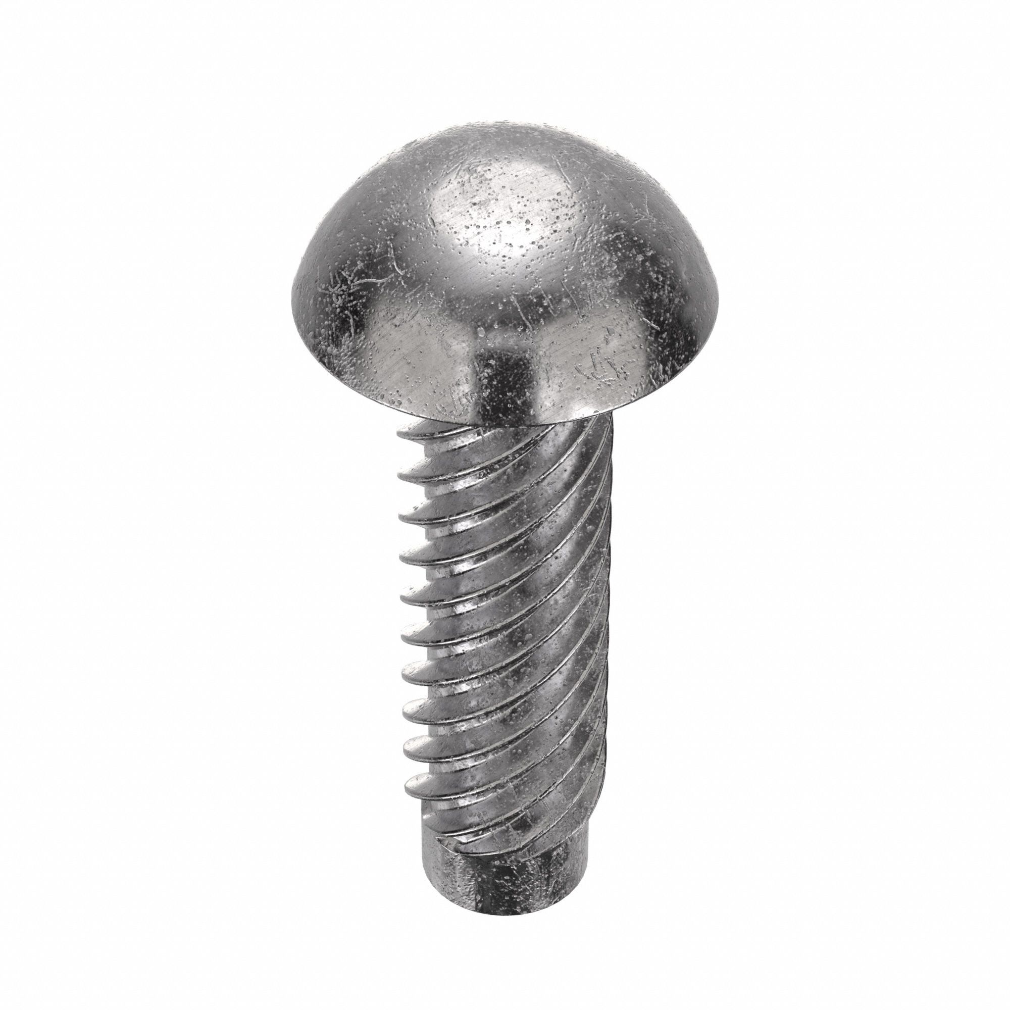 U-Drive Screw: 7/32 in Shoulder Dia, 3/4 in Lg, Round, Type U, 18-8 Stainless Steel, Plain