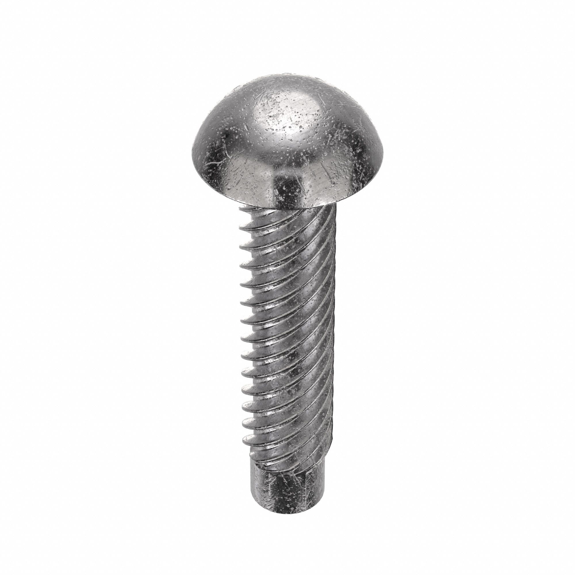 U-Drive Screw: 7/32 in Shoulder Dia, 1 in Lg, Round, Type U, 18-8 Stainless Steel, Plain