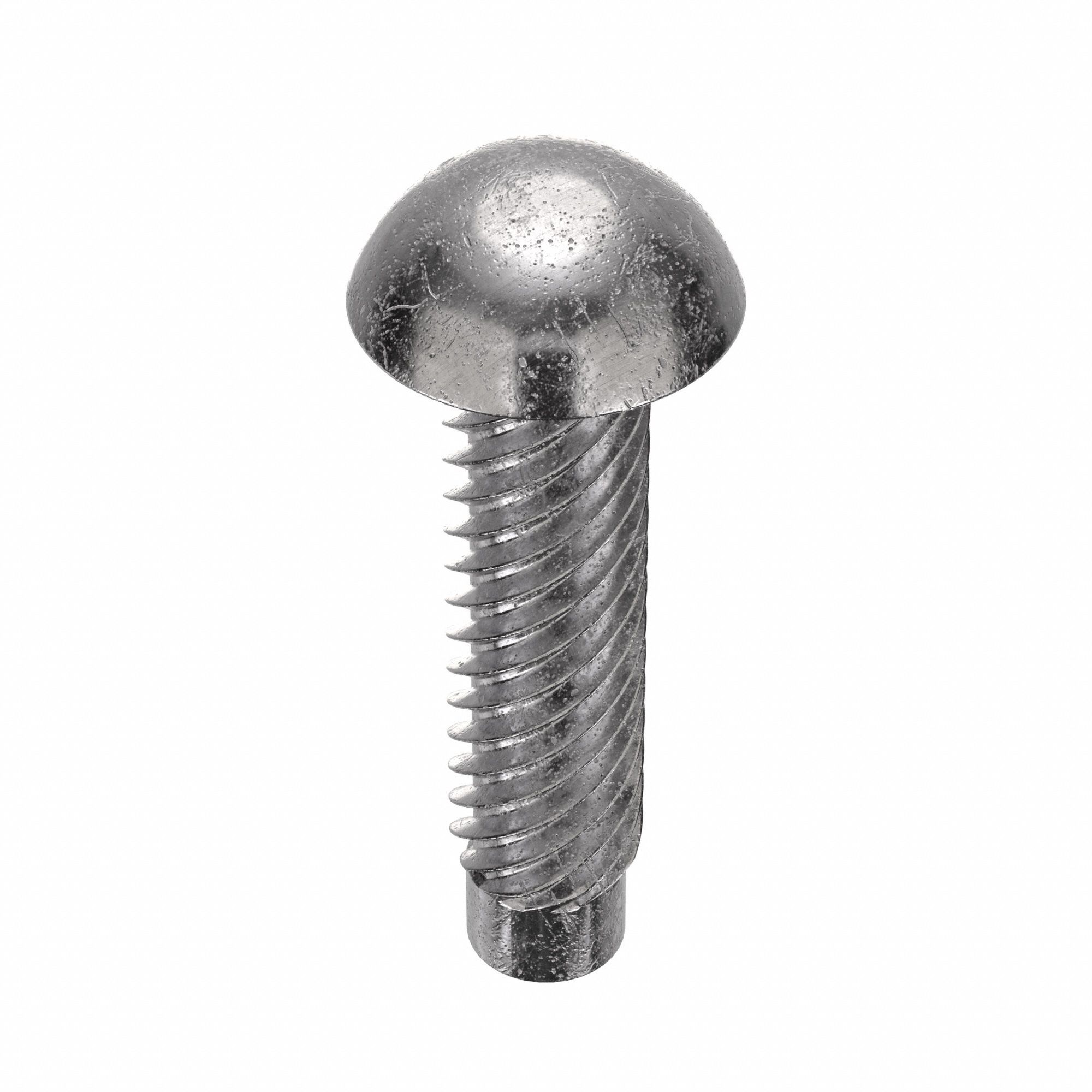 U-Drive Screw: 1/4 in Shoulder Dia, 1 in Lg, Round, Type U, 18-8 Stainless Steel, Plain
