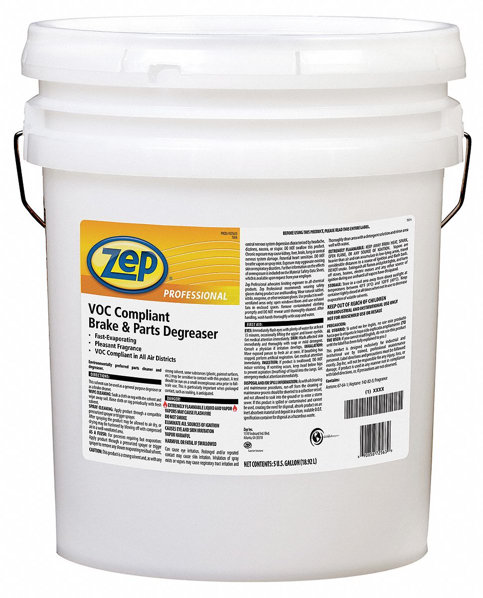 Brake Parts Cleaner, 5 gal. Pail Grainger