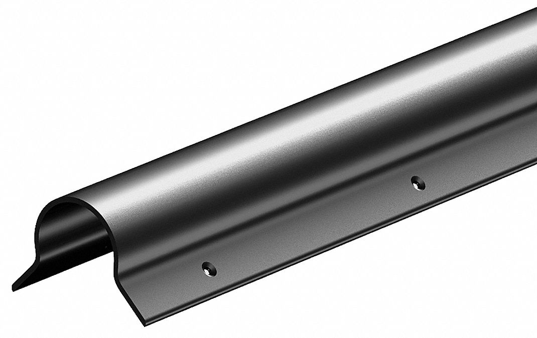 Bull Nose Corner Guard, PVC Plastic, 48 in Height, 2 1/2 in Width, 0.