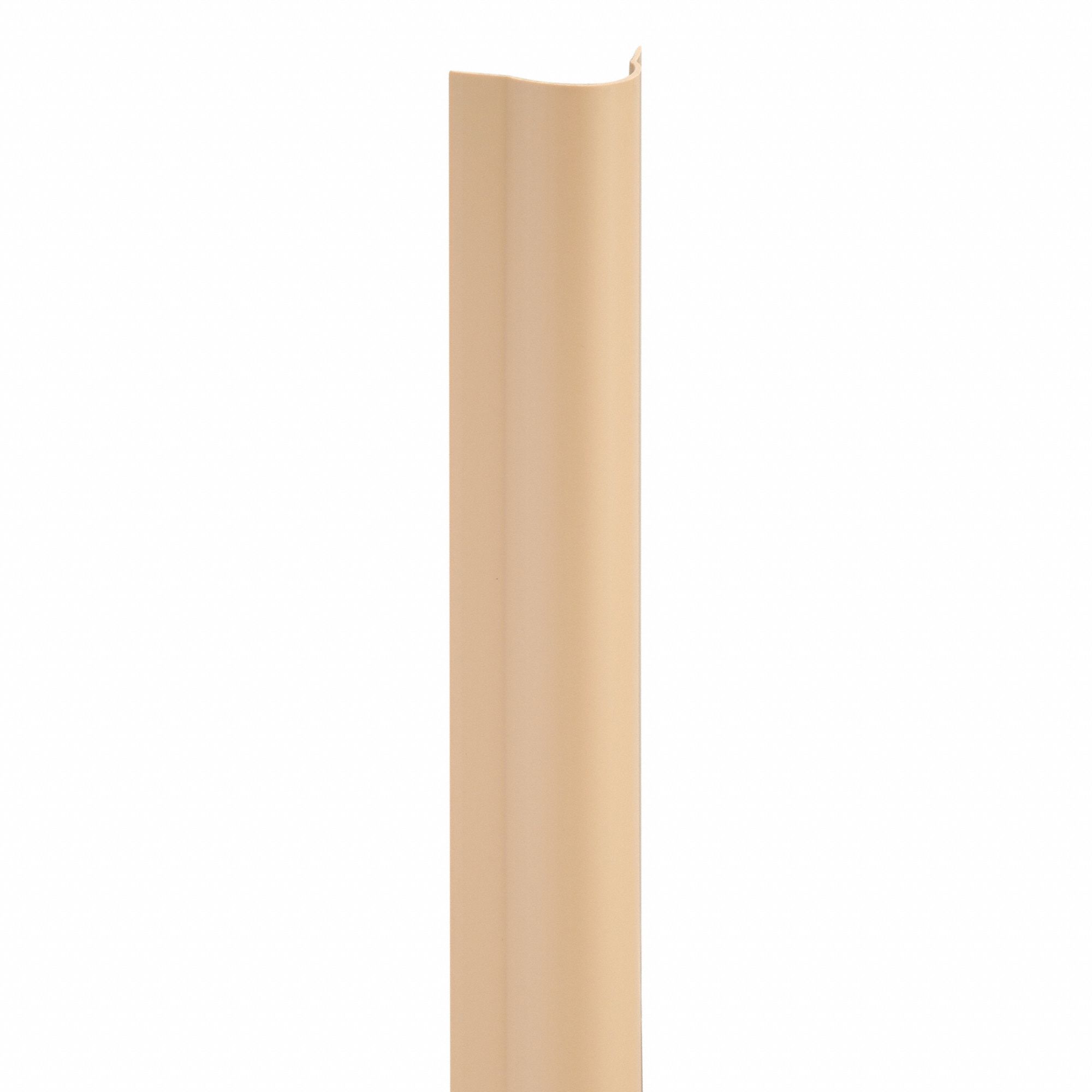 Corner Guard: Adhesive-Ready, PVC, 2.5 in Leg Wd, 4 ft Overall Ht, Almond
