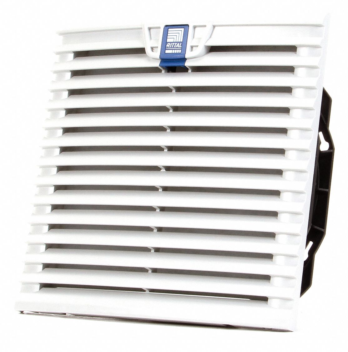 Wet-Location Square Axial Fan: 10 1/8 in Ht, 5 3/16 in Dp, 71 cfm, IP54, PBT Plastic, 115V AC