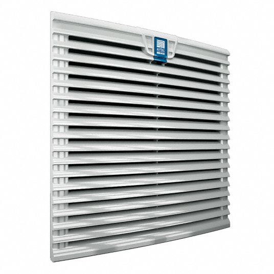 RITTAL Compact Axial Fan Grille: Fits Square Fan Shape, 4 19/32 in Radiator  Connection, 2/3 in Dp