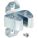 STANDARD SPRING CLIP, 1½ IN X 1½ IN, SCREW-IN, SURFACE, SILVER