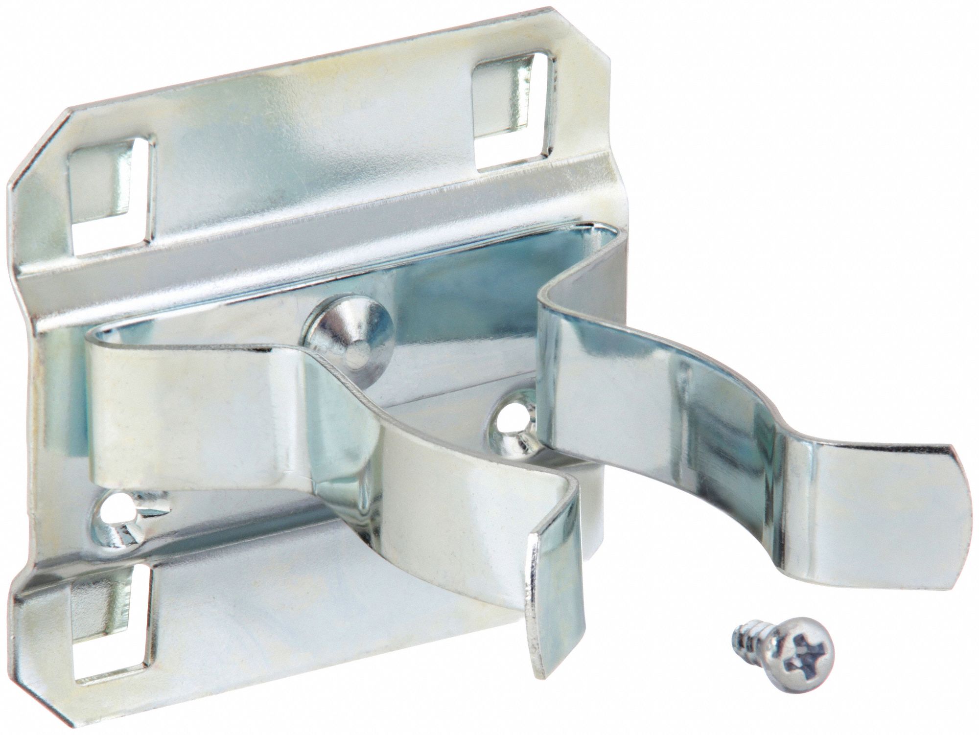 SPRAY CAN HOLDER, 2½ IN X 2¼ IN, HANGING, SURFACE, SILVER