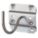 CURVED PEGBOARD HOOK, 4 IN X 2¼ IN, SCREW-IN, SURFACE, SILVER