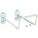 DOUBLE CLOSED PEGBOARD HOOK, 5½ IN X 4 IN, SCREW-IN, SURFACE, SILVER