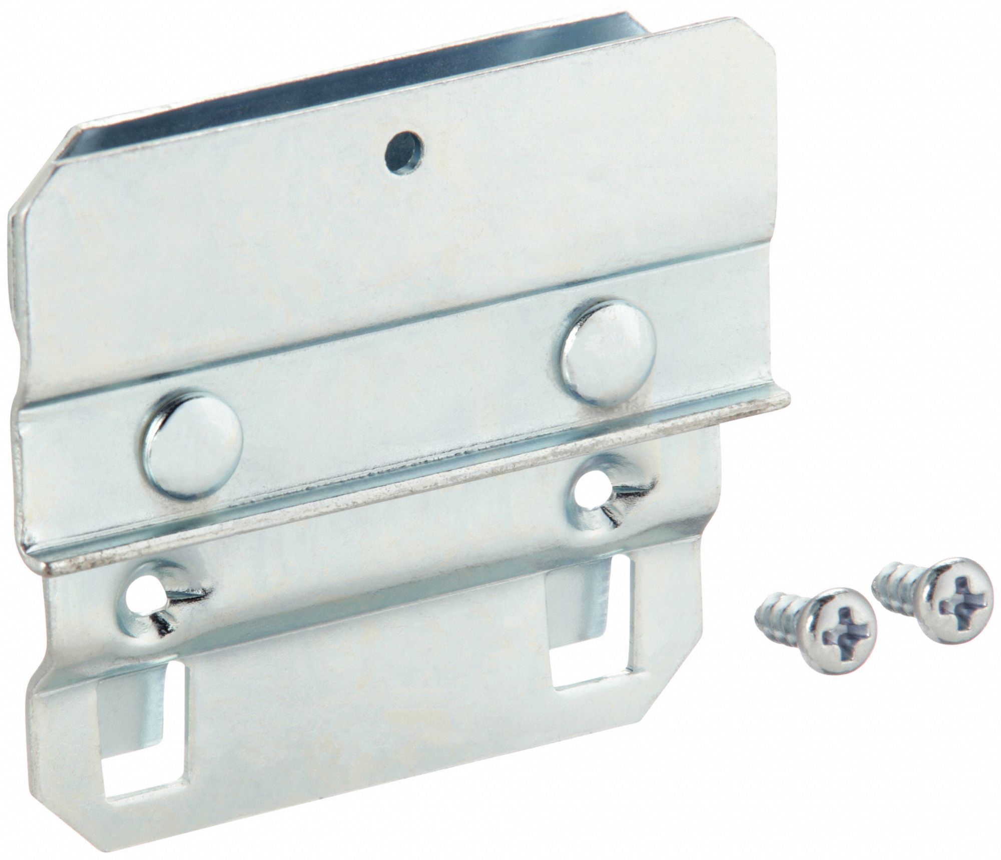 BIN MOUNTING CLIP, ¼ IN X 2½ IN, SCREW-IN, SURFACE, SILVER