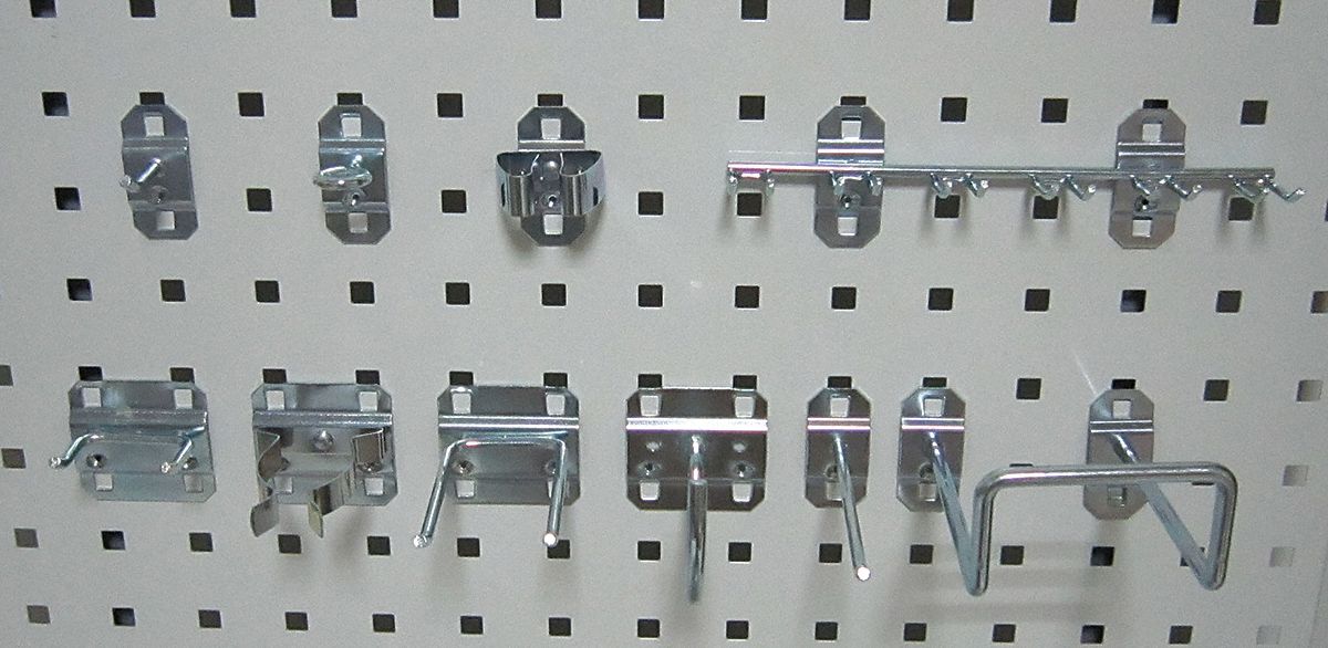 GRAINGER APPROVED Pegboard Hook Assortment Kit 46 Hooks, Hanging