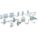 PEGBOARD HOOK ASSORTMENT KIT, 46 HOOKS, HANGING, SURFACE, SILVER